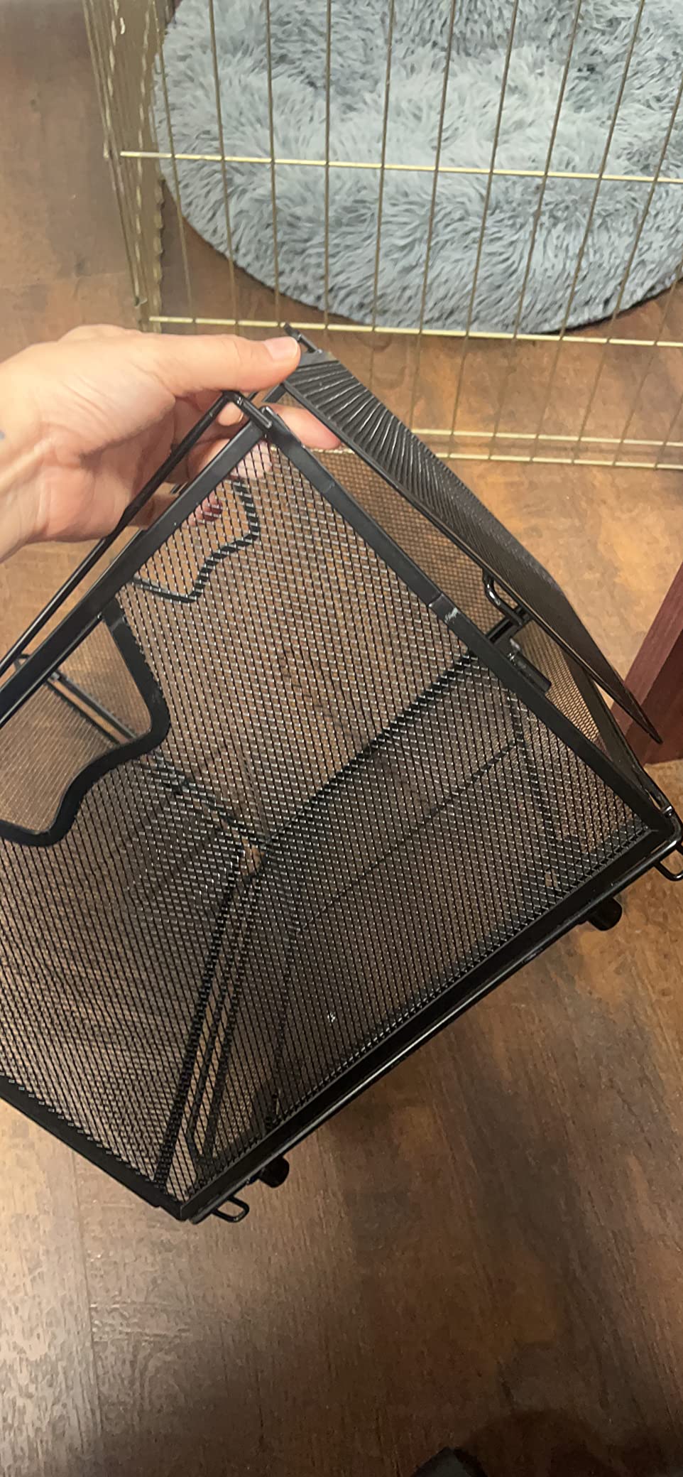 Simple Houseware Stackable Mesh Hanging Rolling File Cart, Black customer photo 2