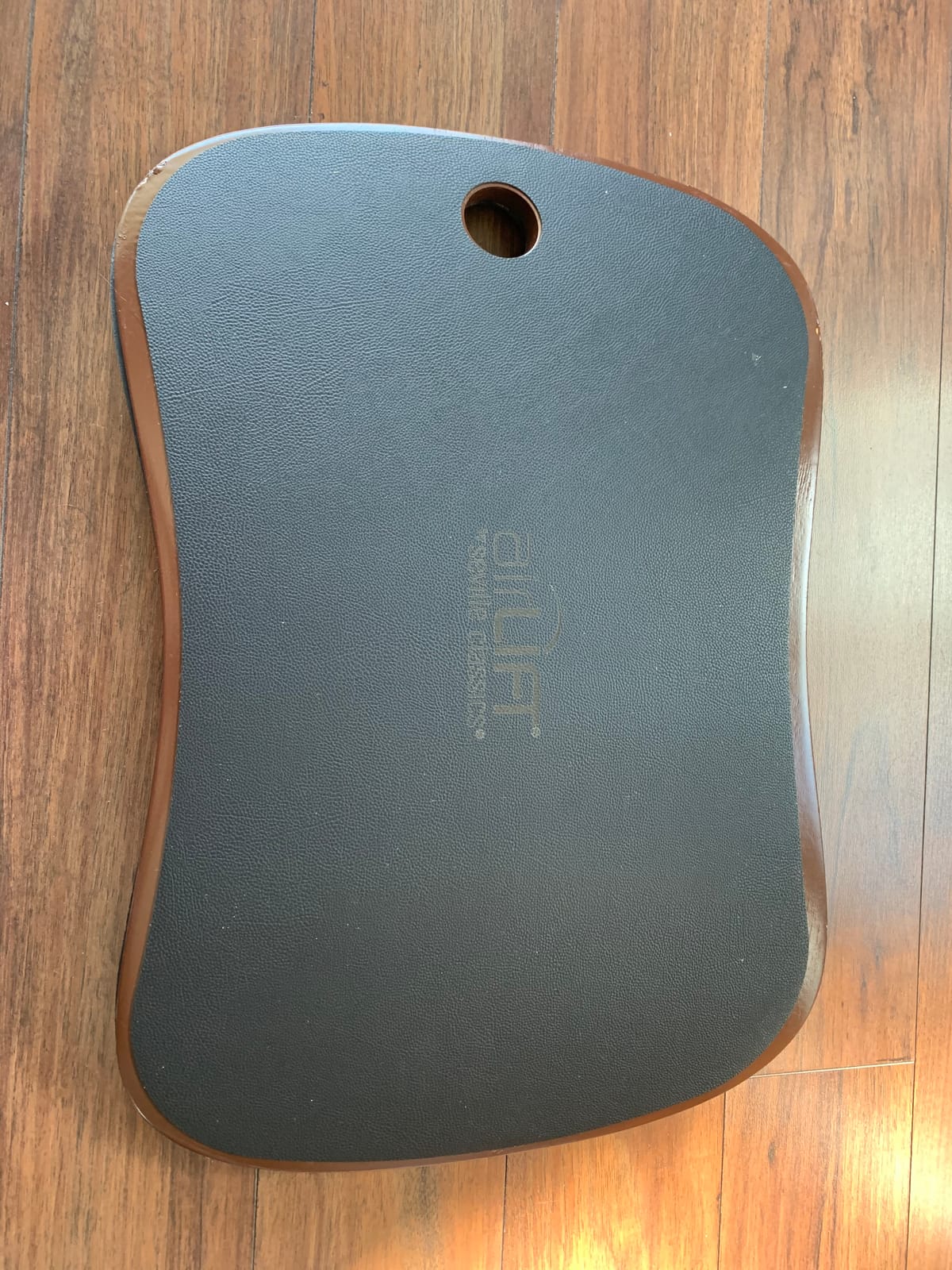 Seville Classics airLIFT Premium Anti Fatigue Wooden Balance Wobble Board Mat w/Massage Points, for Office Standing Desk, Home, Exercise, Therapy, Sports Training, Black, 20