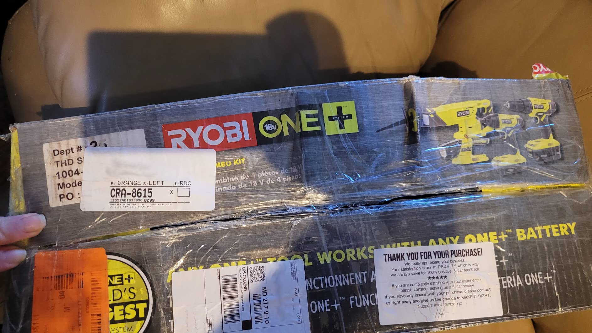 RYOBI P1818 18-Volt ONE+ Lithium-Ion Cordless 4-Tool Combo Kit with (2) Batteries, 18-Volt Charger, and Bag customer photo 2
