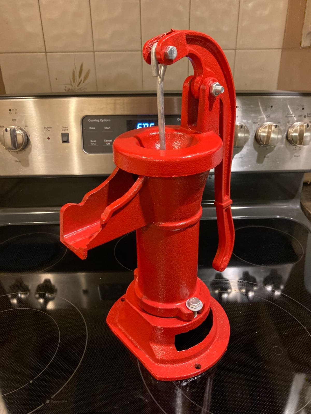 HFS(R) Hand Water Well Pump Manual Pitcher Pump Antique 25 FT Max. Lift Red Cast Iron for Home, Yard, Garden, Farm, Pond customer photo 1