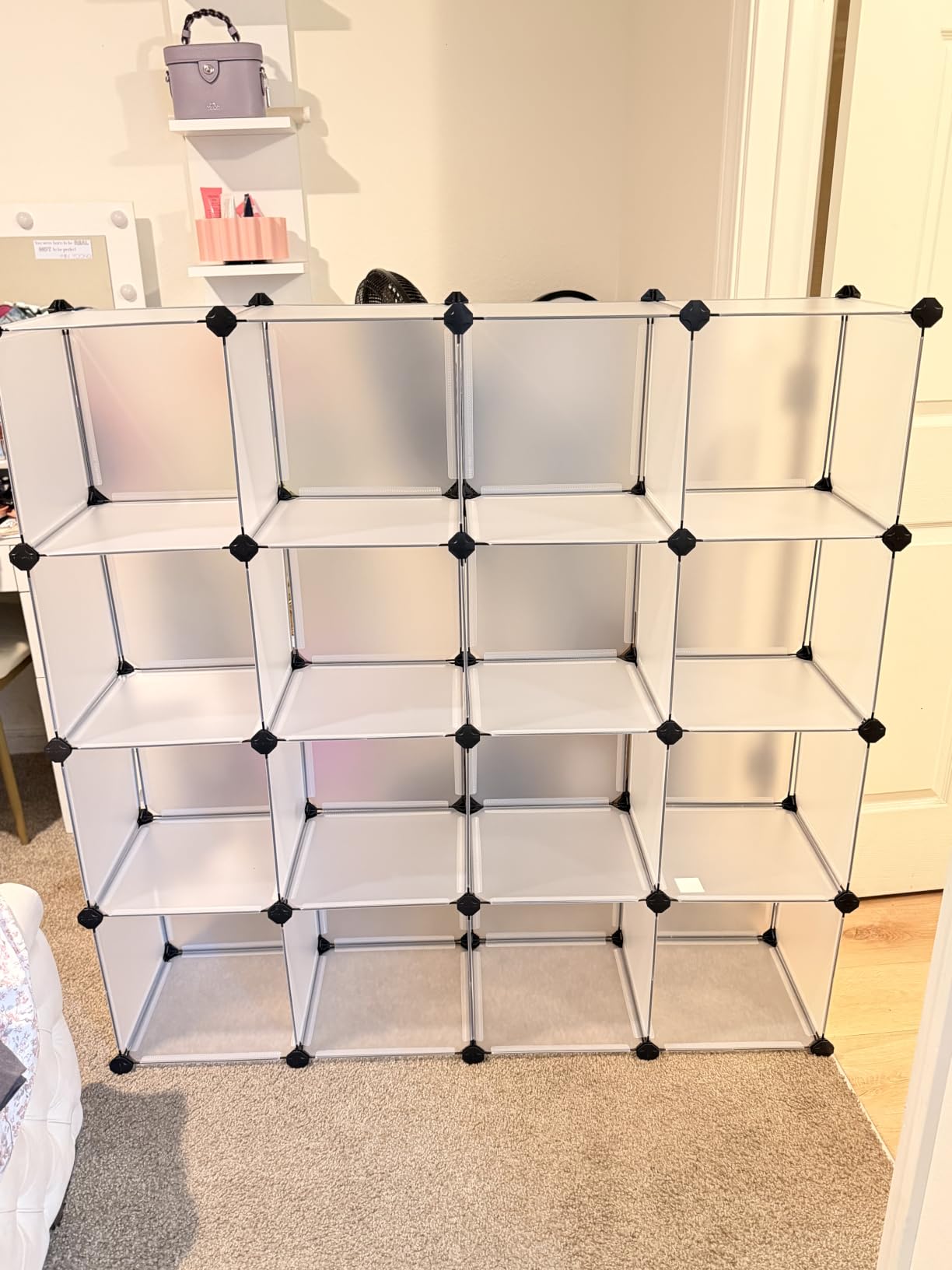 SONGMICS 16 Cube Storage Organizer,Plastic stackable cube shelf customer photo 1