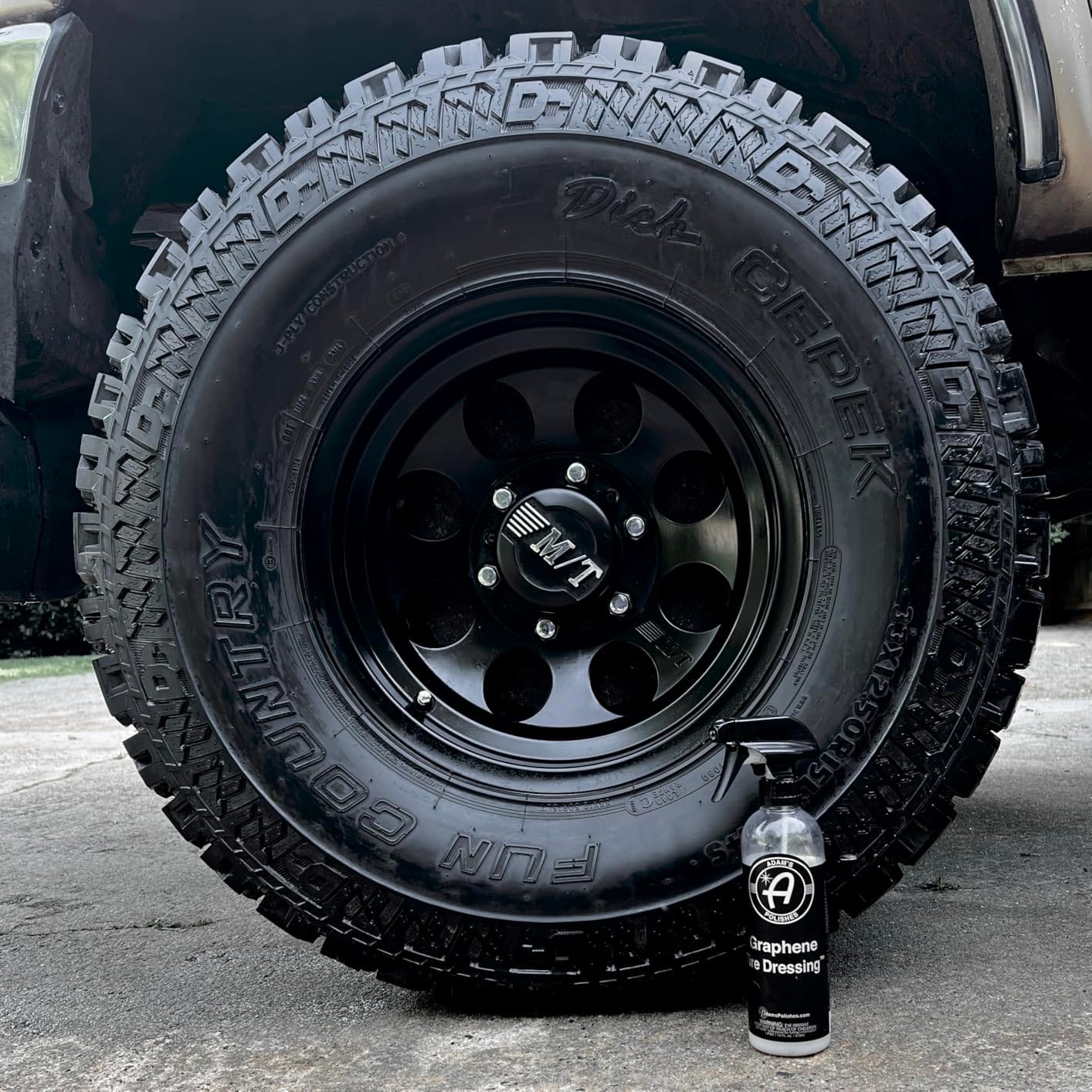 Adam's Polishes Graphene Tire Dressing - Deep Black Finish W/Graphene Non Greasy Car Detailing | Use W/Tire Applicator After Tire Cleaner & Wheel Cleaner | Ceramic Coating Like Tire Protection (16oz) customer photo 1