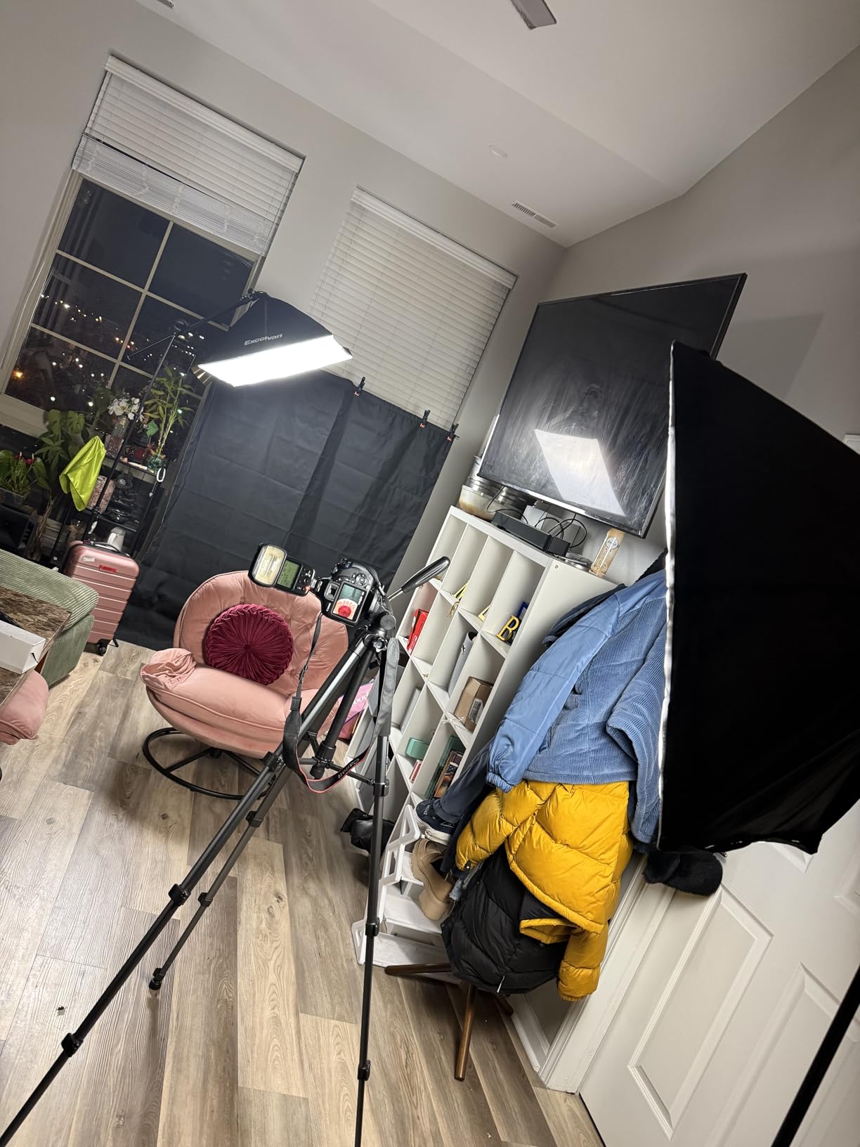 Green Screen Backdrop Stand Kit, 5x6.5FT Portable Greenscreen customer photo 2