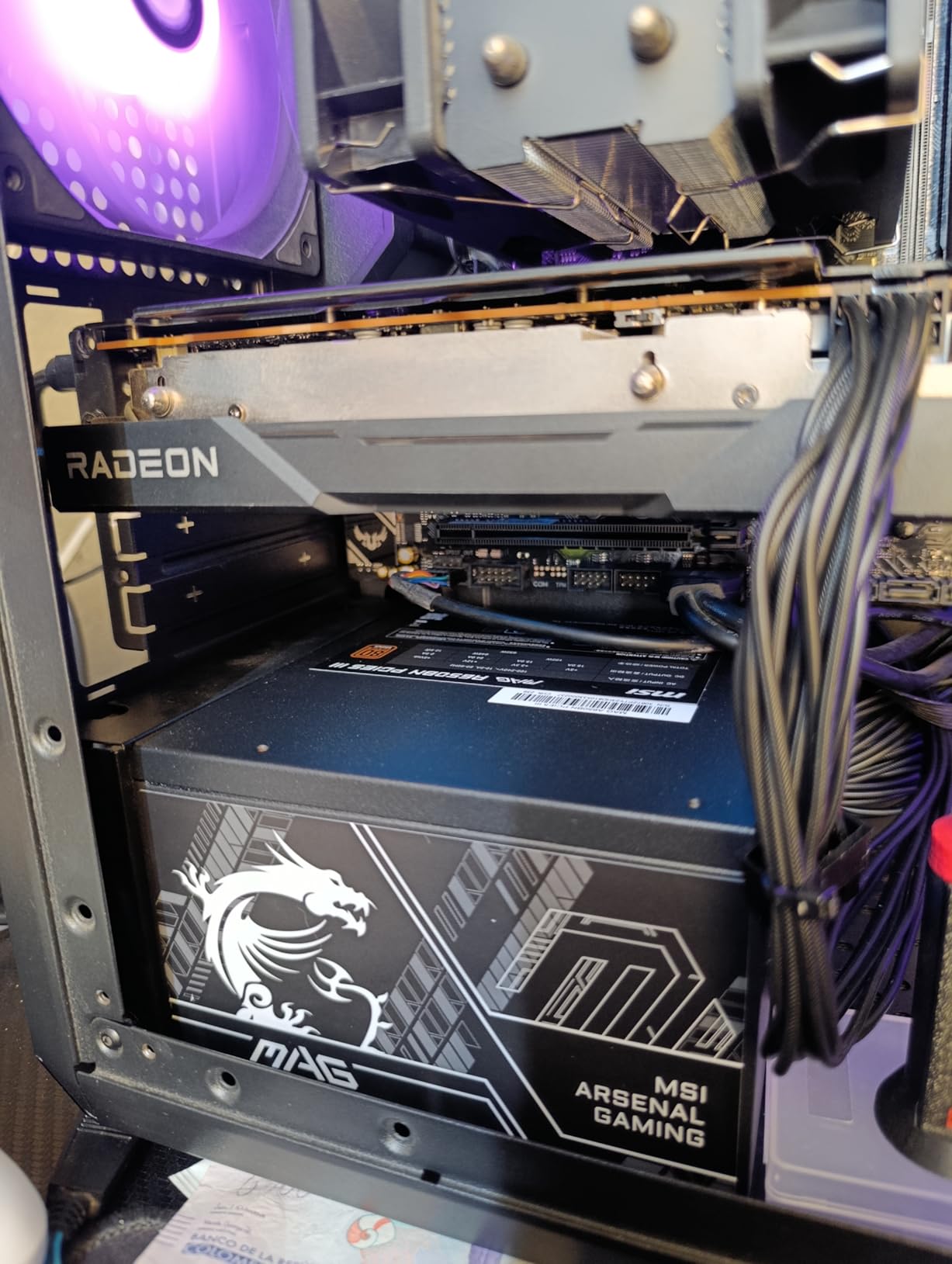 MSI MAG A650BN, Non-Modular Compact 650W Power Supply, 80+ Bronze, Low-Noise Fan, Active PFC Design, 5 Year Warranty customer photo 2