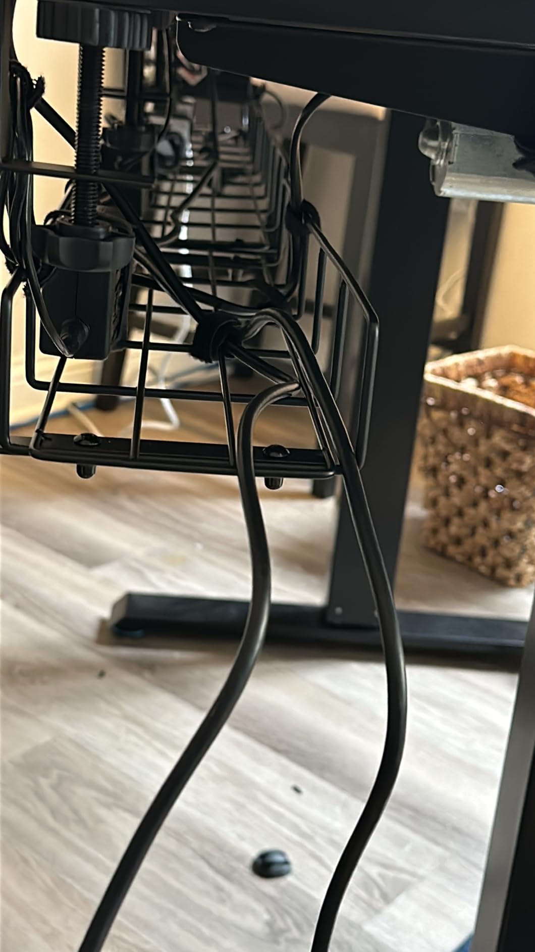 Under Desk Cable Management Tray No Drill Steel Tray Black customer photo 2