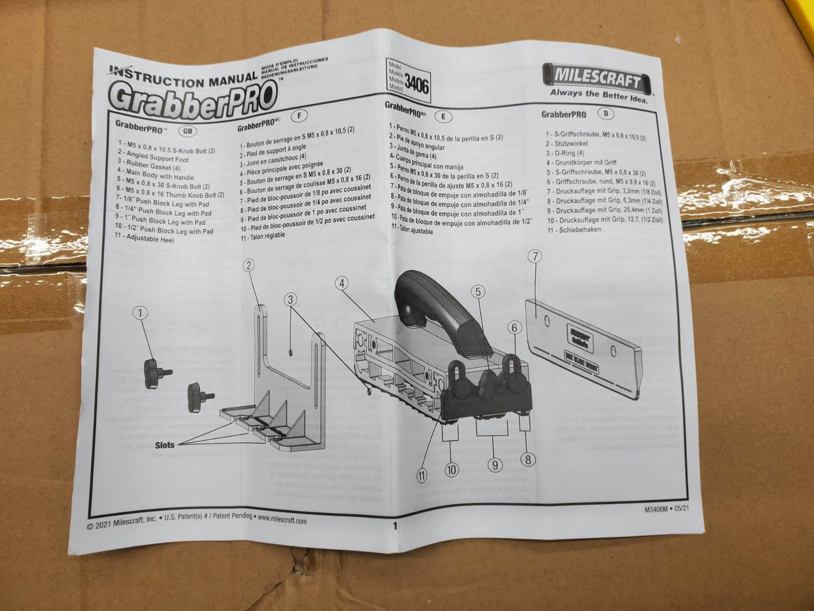 Milescraft 3406 GrabberPRO - Push block for Table Saws, Router Tables, Band Saws & Jointers customer photo 2