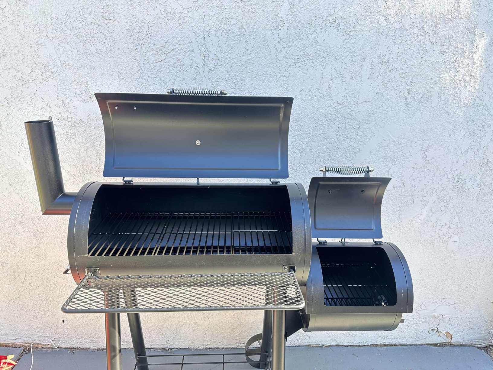 MFSTUDIO Barrel Charcoal Grill w/Offset Smoker w/ 512 SQ.IN. Cooking Area customer photo 1