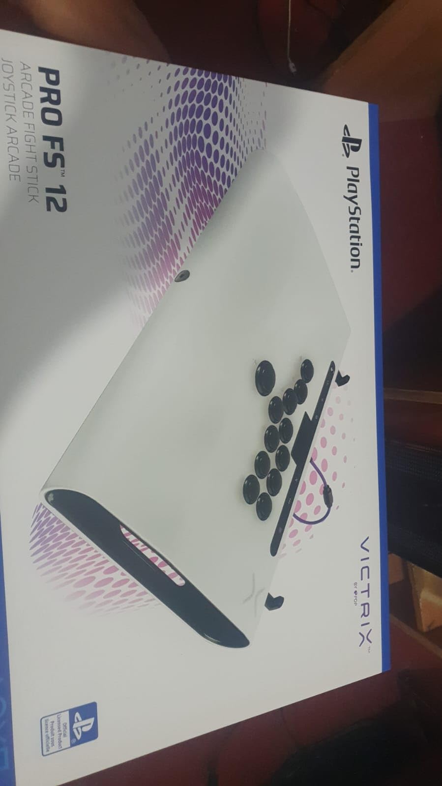 Victrix Pro FS-12 Esports Playstation Fight Stick All Button Arcade Controller for Playstation 5 / PS5, PS4, PC, Tournament Grade 12-Button Sanwa Denshi, Durable Aluminum, Detachable Joystick, Lockable Control Bar for Fighting Games (White) customer photo 2