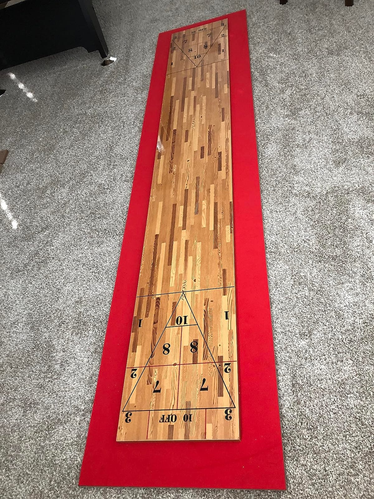 SereneLife Shuffleboard Table, 9ft Poly Coated Surface, with Accessories, Abacus Style Scoring, Fast Puck Action Play, Arcade Shuffle Board Game Table for Kids and Adults customer photo 1