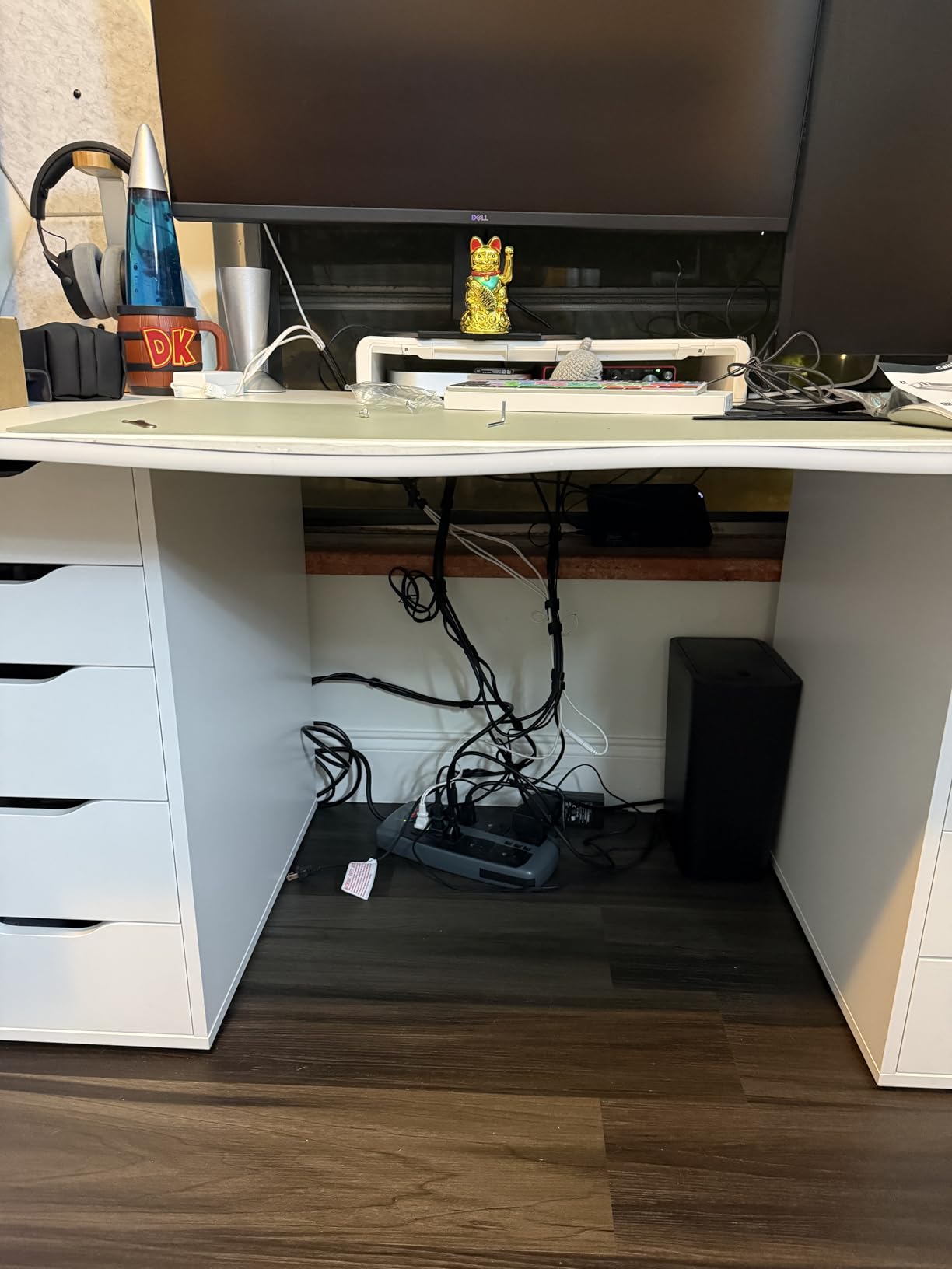 Under Desk Cable Management Tray Black, Cinati Wire Organizers No Drill, Cable Tray with Clamp for Wire Management, Cord Organization Box for Office, Home - No Damage to Desk customer photo 2