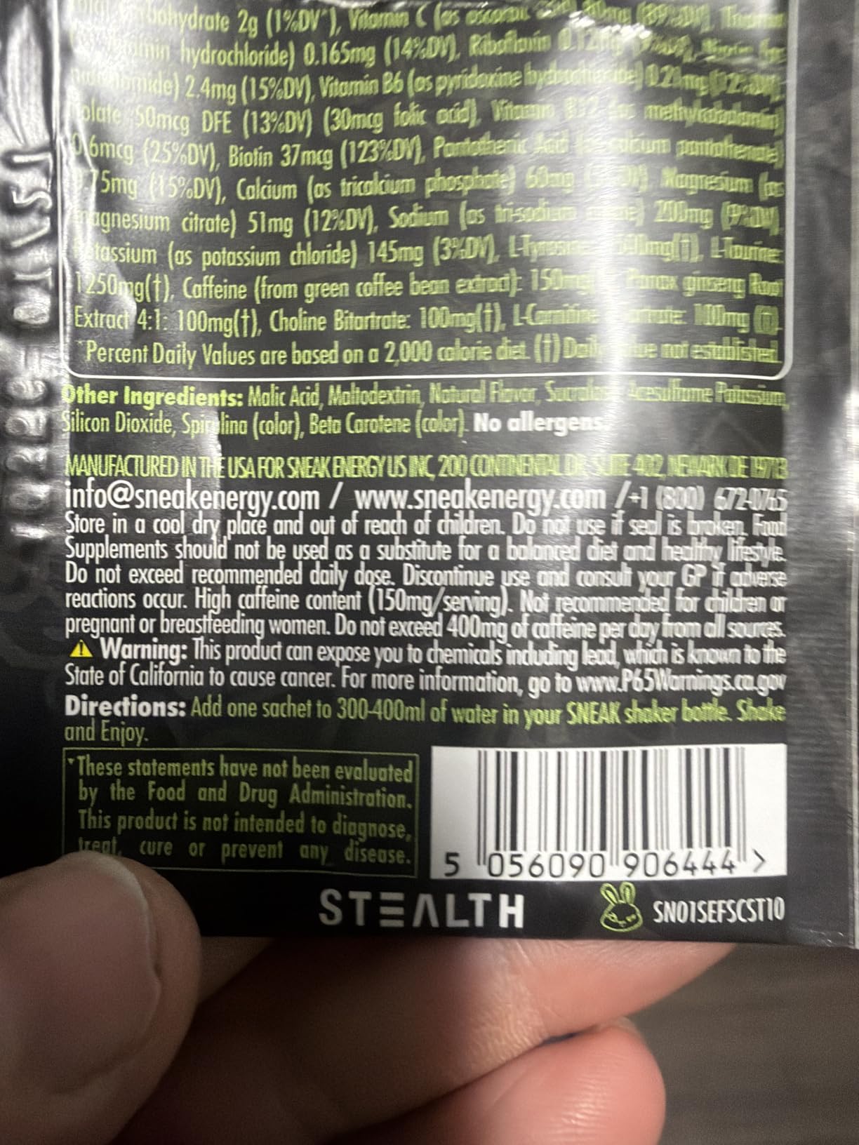 SNEAK Energy Drink Starter Pack | 9 Sachets with Shaker | No Sugar. No Nasties. Just Natural Caffeine, Focus-Boosting Nootropics customer photo 2