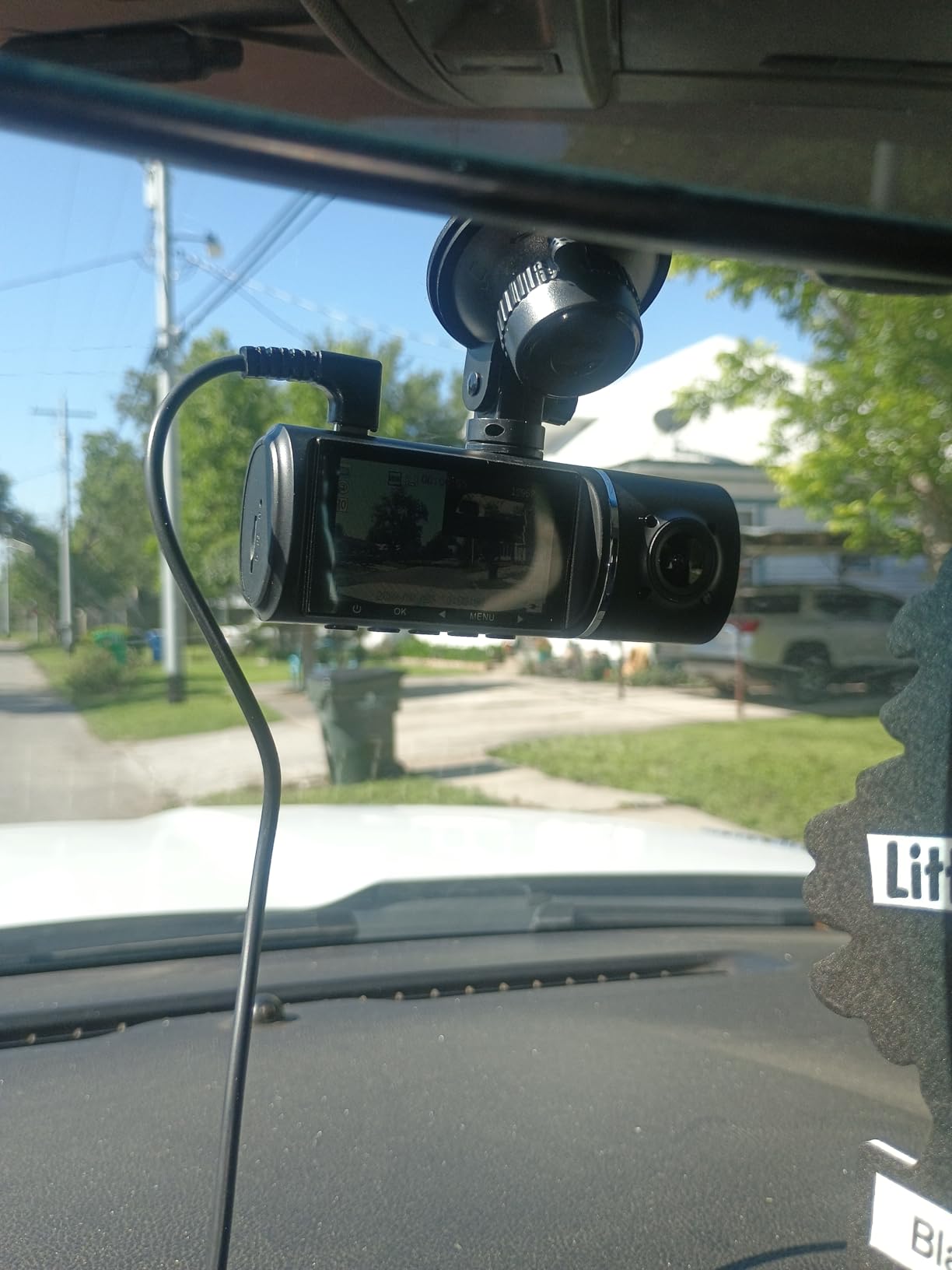 Dash Cam Front and Rear, 1296P Dash Camera for Cars, 3 Channel Car Camera Front Rear and Inside with 32GB Card, Loop Recording, Night Vision, HDR, 24Hr Parking, G-Sensor customer photo 2