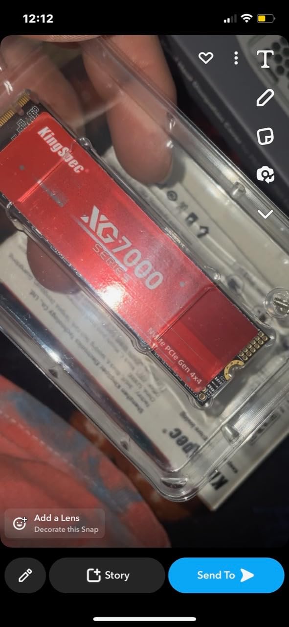 KingSpec XG7000 1TB NVMe SSD PCIe 4.0-7400MB/s Read Speed, 3D TLC NAND M.2 2280 Internal SSD, Compatible with Gaming PC, Laptop, PS5 Console customer photo 2