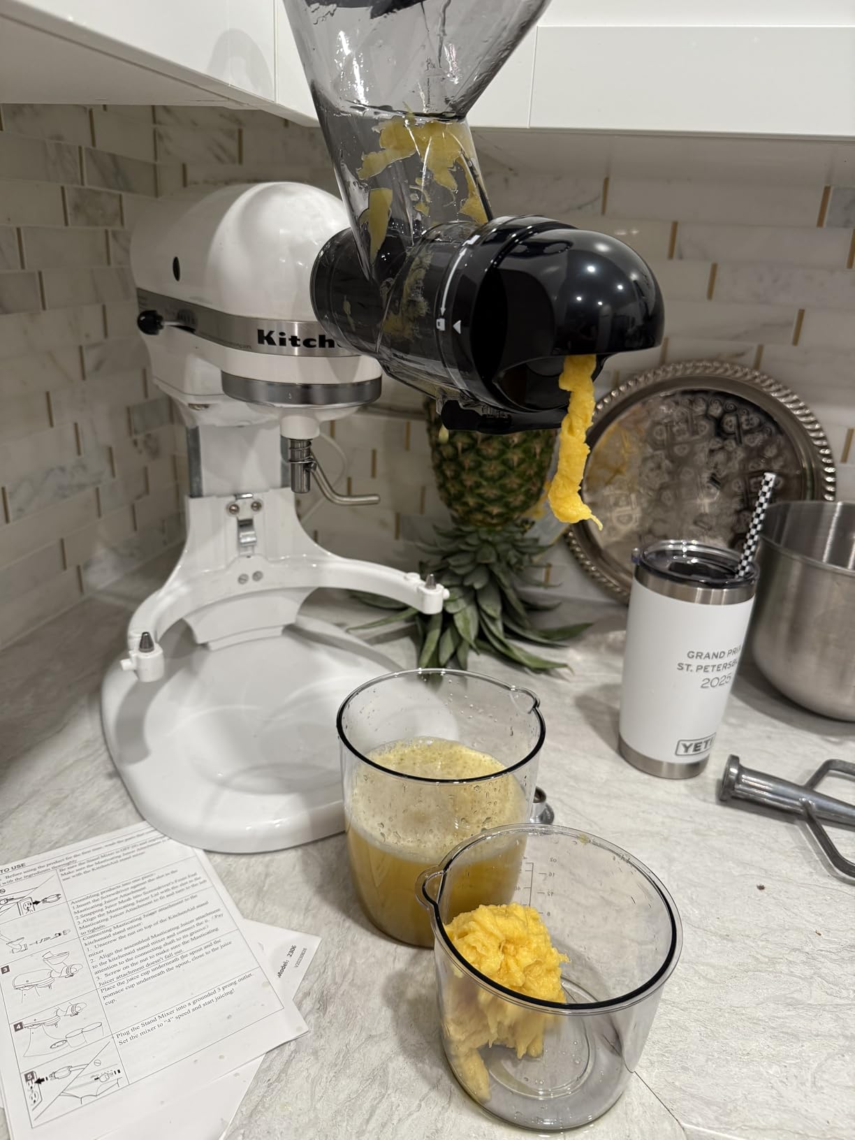GVODE Masticating Juicer Attachment for KitchenAid Mixer, Dual Feed Chute customer photo 1