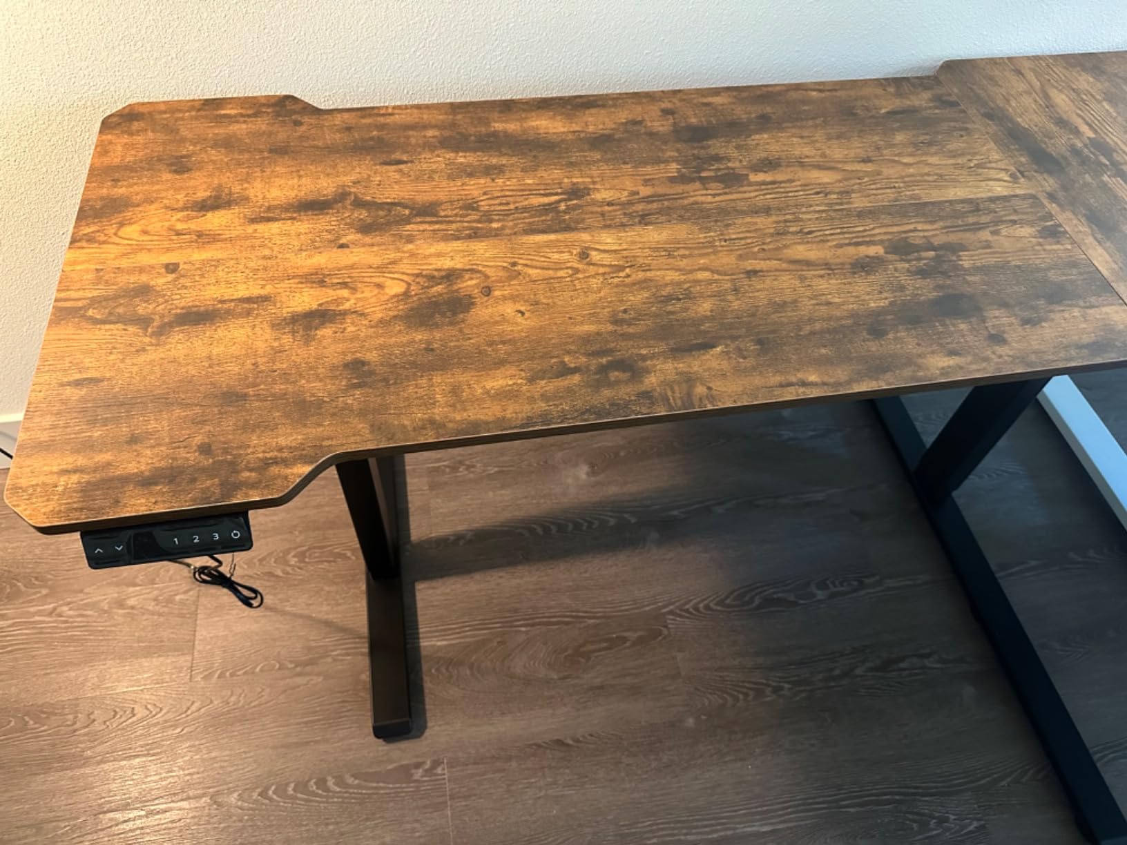 Acrolix L Shaped Electric Standing Desk,59x40 Reversible,Rustic Brown customer photo 1