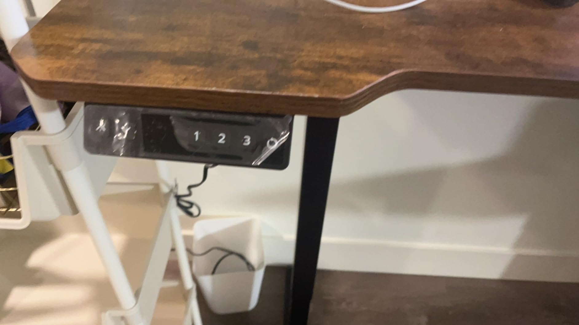 Acrolix L Shaped Electric Standing Desk,59x40 Reversible,Rustic Brown customer photo 2