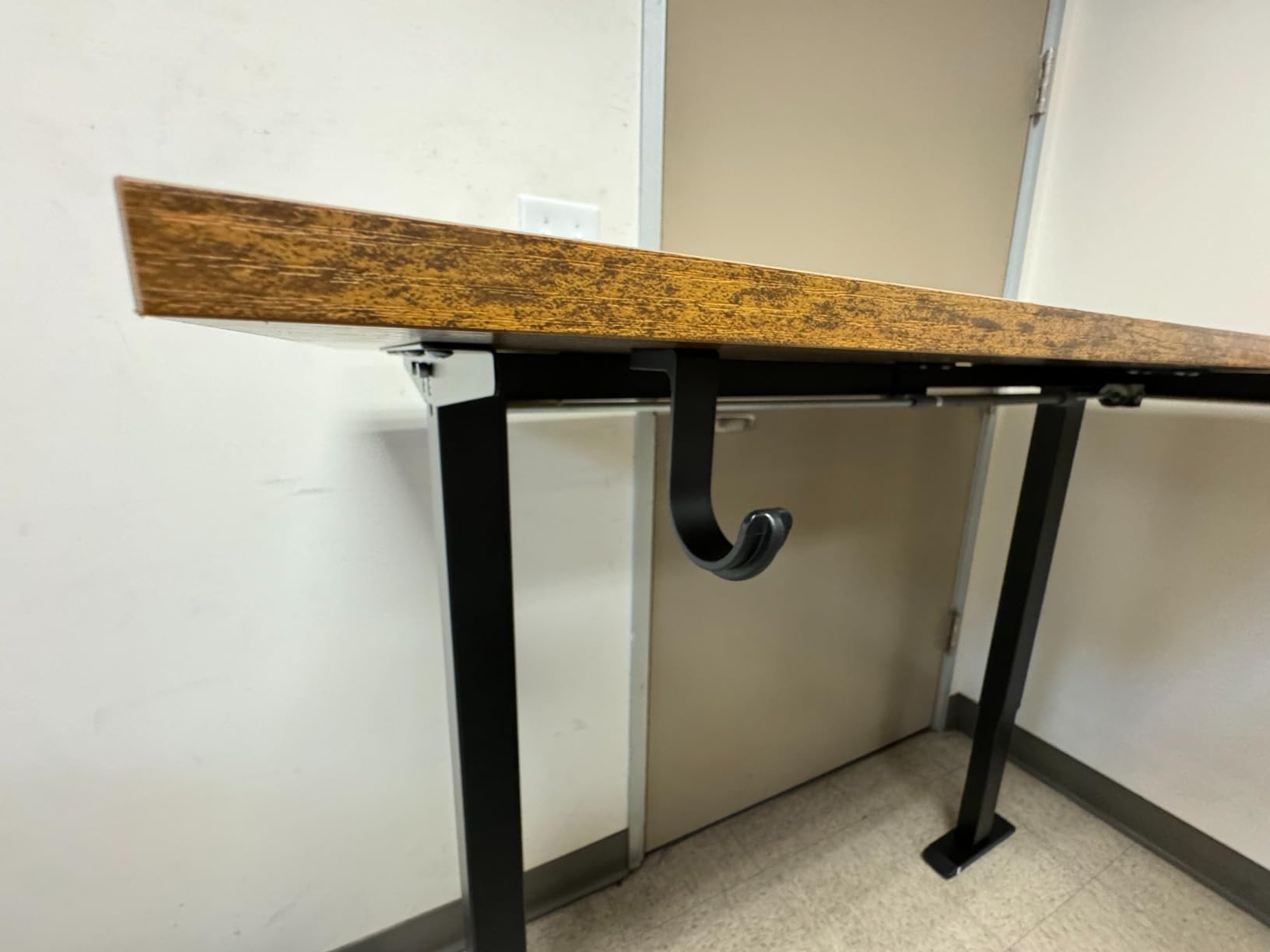 Agilestic 63 x 55 Inch L Shaped Electric Standing Desk, Rustic Brown customer photo 2