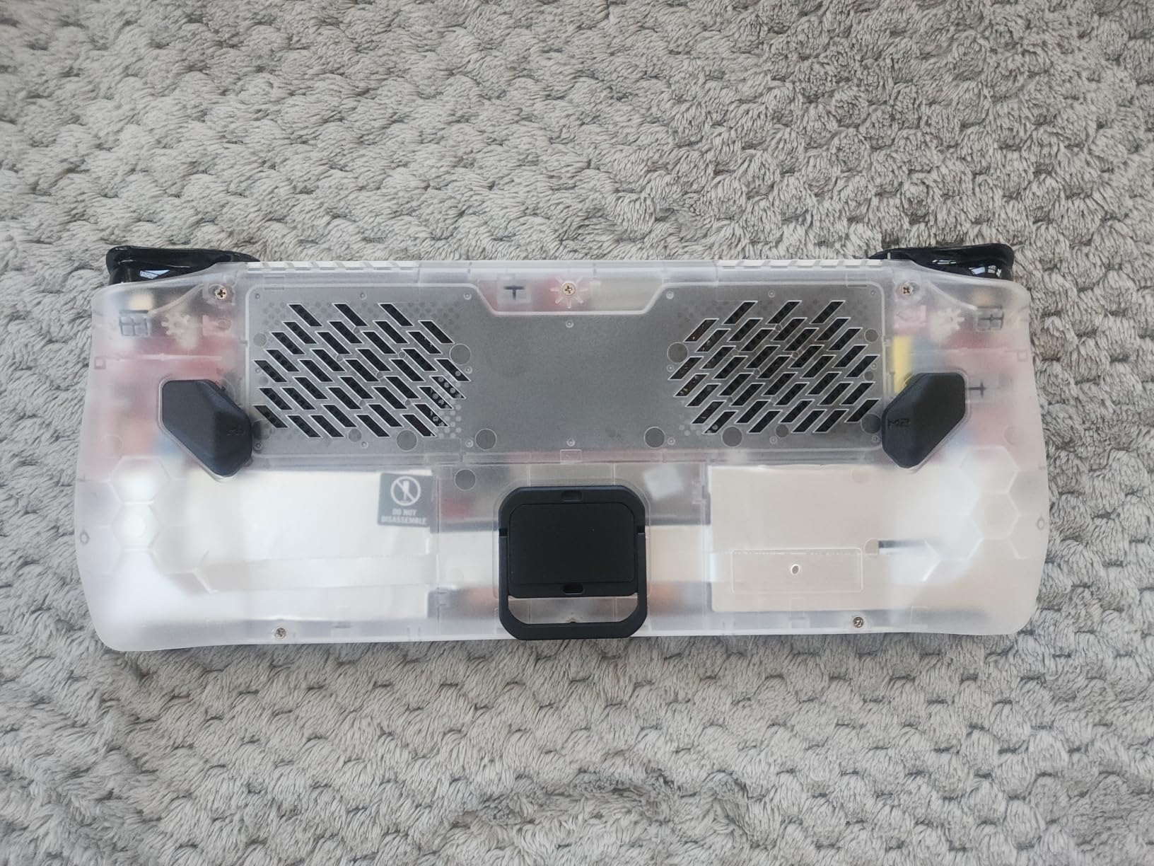Cooling Modcase for ROG Ally, Back Plate Accessories, Heat Management Shell Case Compatible with ROG Ally, Easy Installation Cover with Foldable Kickstand, and Custom Nameplate (Translucent) customer photo 2