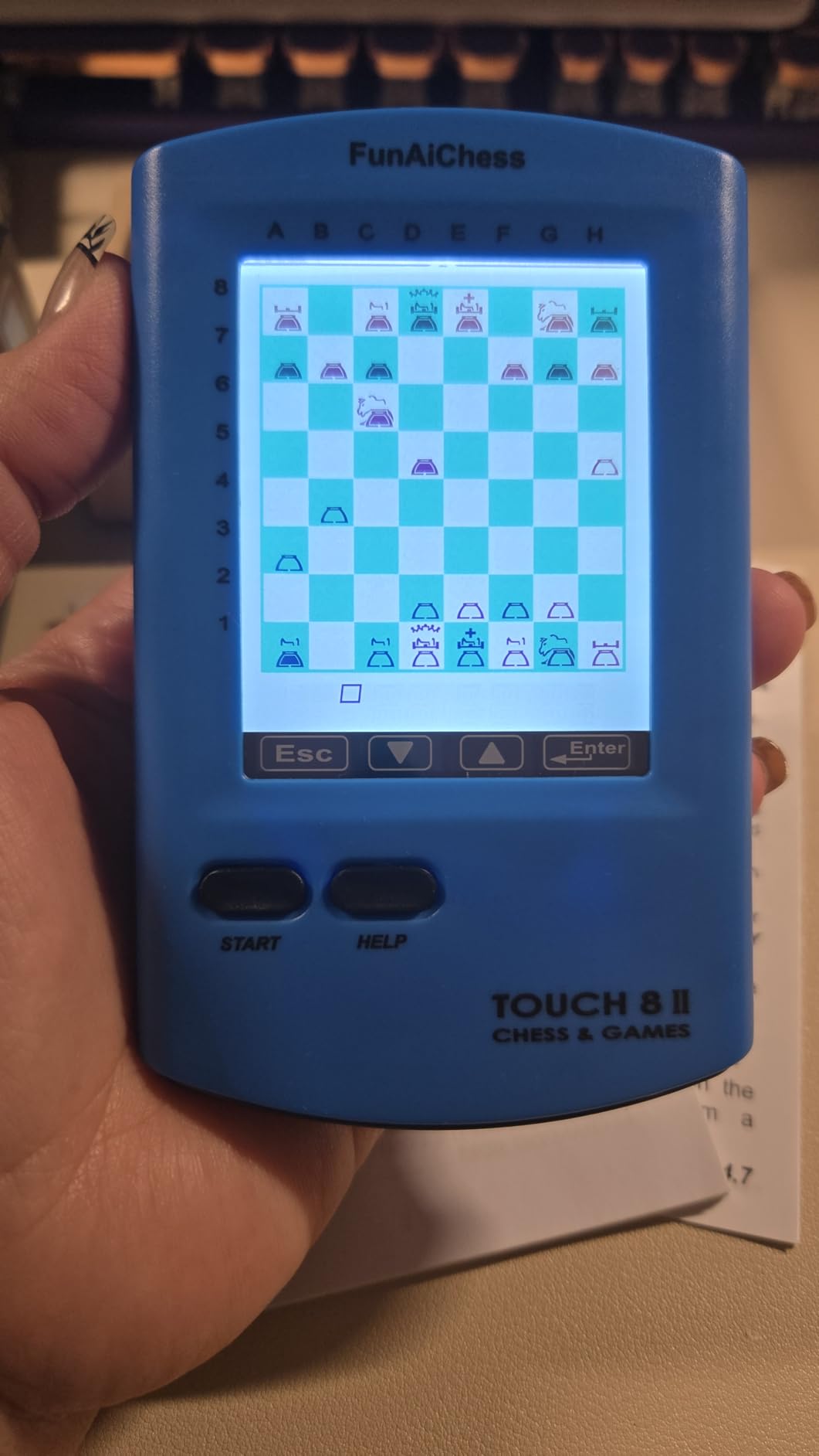 Handheld Electronic Chess Board 8 in 1 Touch Chess Computer Game Portable Electronic Chess Set for Adults, Kids,and Beginners Learn and Travel with Stylus Large LCD Display Gift(Black) customer photo 1