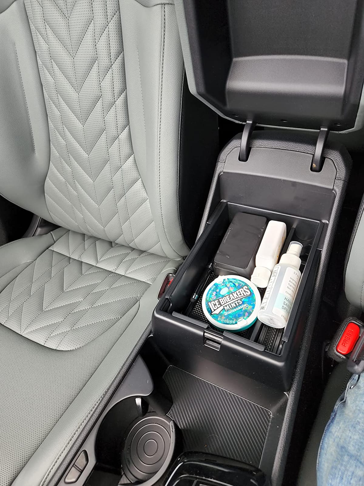Shademax Dashboards Behind Screen Storage Box for Tesla Model Y Juniper 2025-2026 / Model 3 Highland 2023-2026 Accessories Center Console Hidden Organizer Tray Non-Slip Sunglasses Holder customer photo 1
