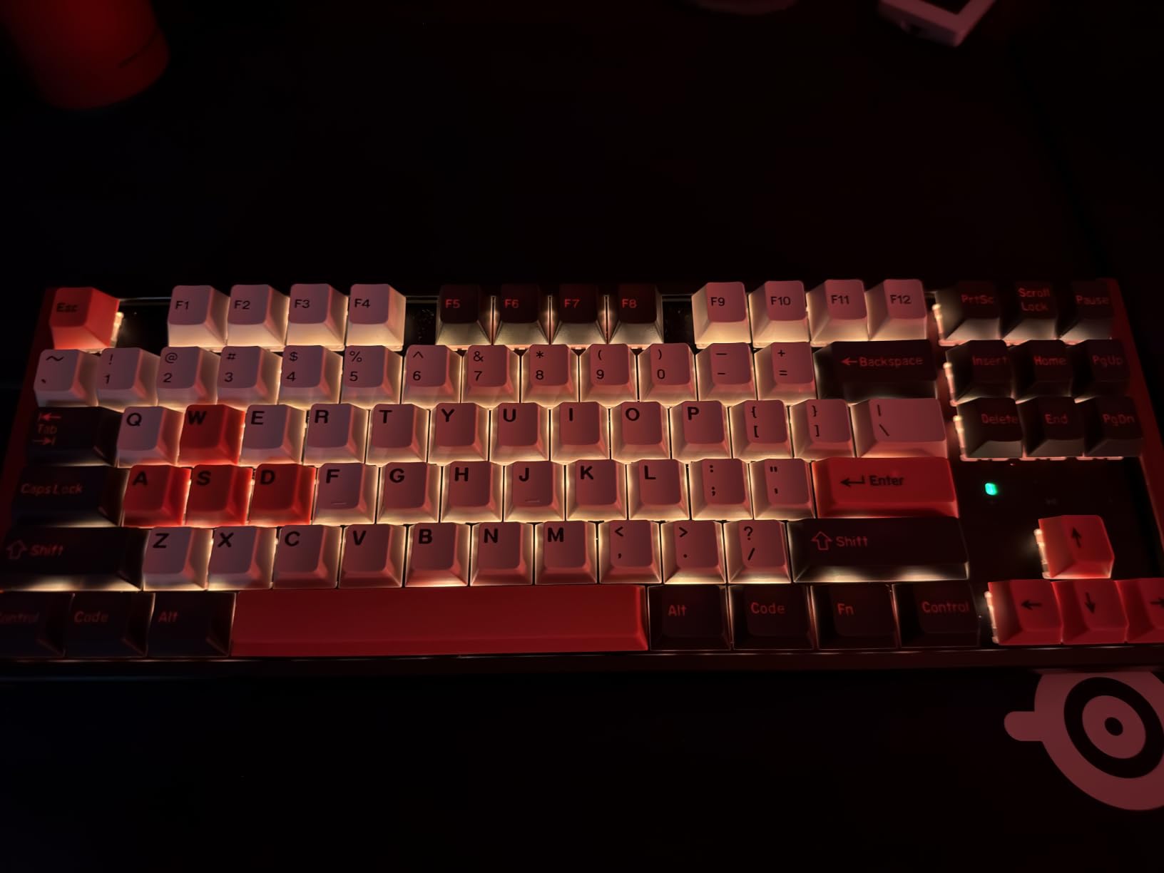 Carbon 174 Keys PBT Double Shot Keycap Set,Orange Retro Custom Key Cap Keycaps 60 Percent Cherry Profile Keycaps for 61/64/68/84/87/100/104/108 Mechanical Keyboard customer photo 2