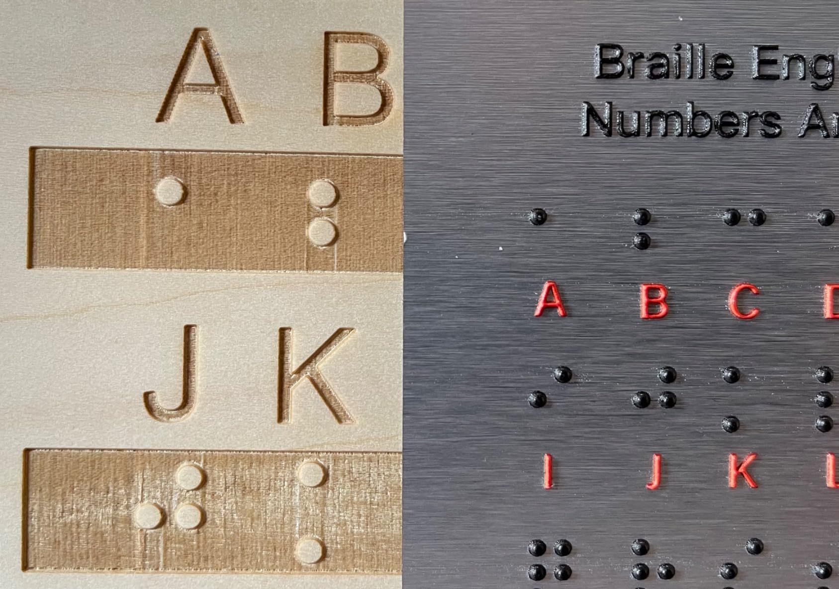 Braille Alphabet Board Wooden Braille Fingerboard, Engraving Raised Dots Braille Alphabet Chart Number Board Small Portable Tools Creative Escape Room Game Teaching Suitable for The Visually Impaired customer photo 1