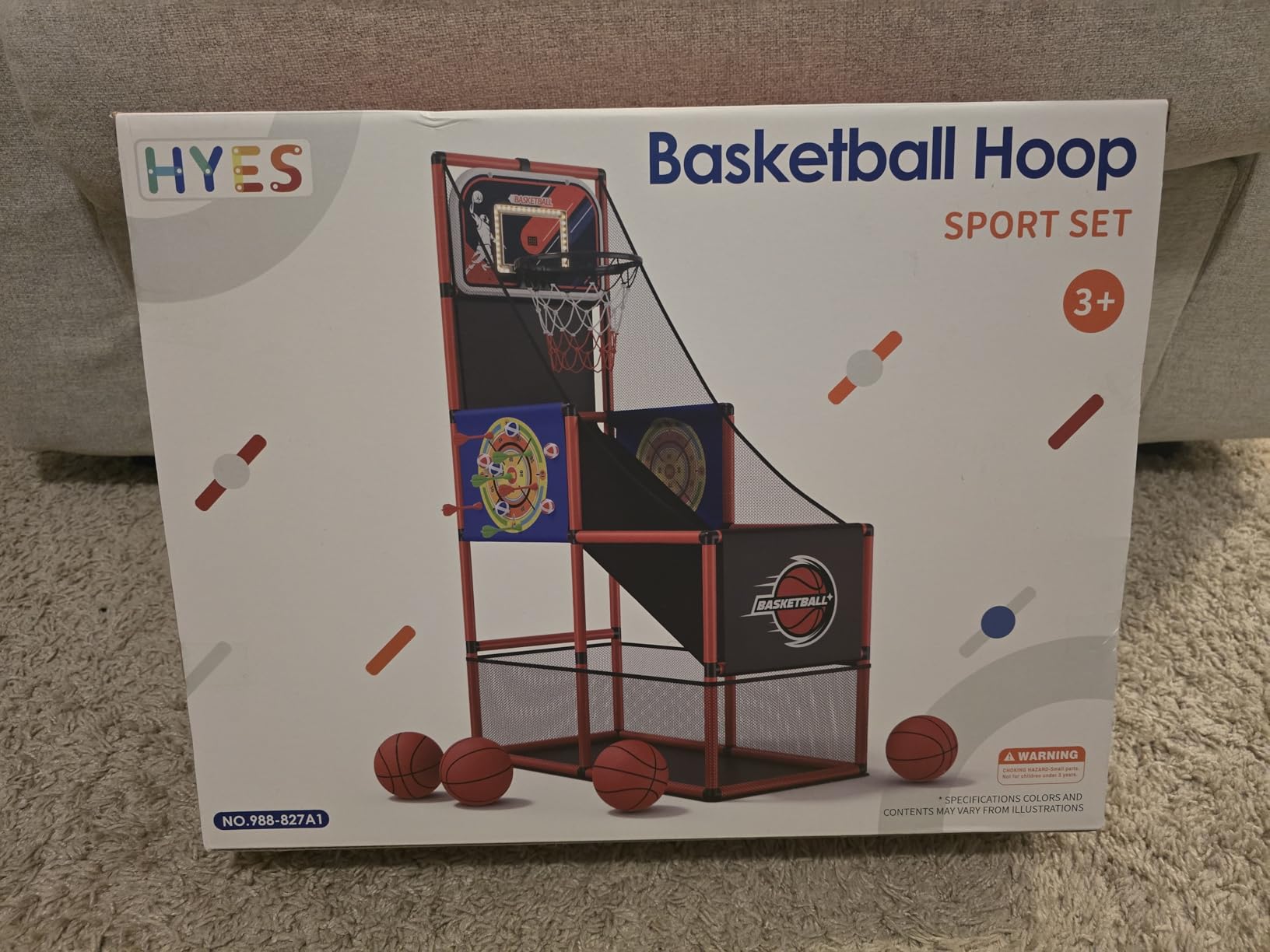 HYES Basketball Arcade Game with Electronic Scoreboard & Dartboard customer photo 2