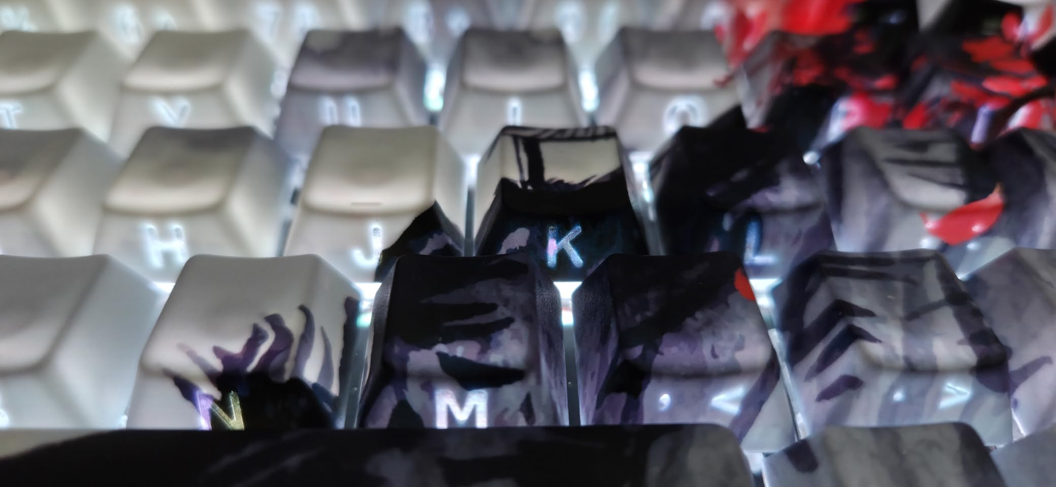 Womier PBT Keycaps Set 130 Keys, Dye Sub Custom White Japanese Key caps customer photo 1