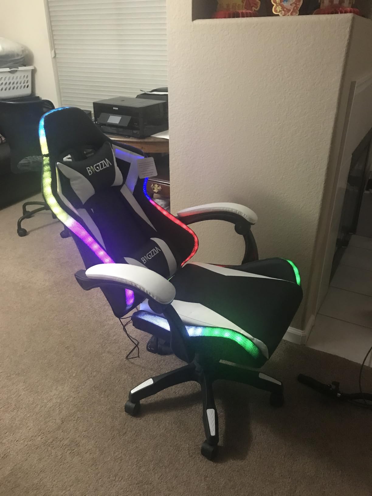Racingreat RGB Gaming Chair for Adults & Kids, Lumbar Support, Black customer photo 1