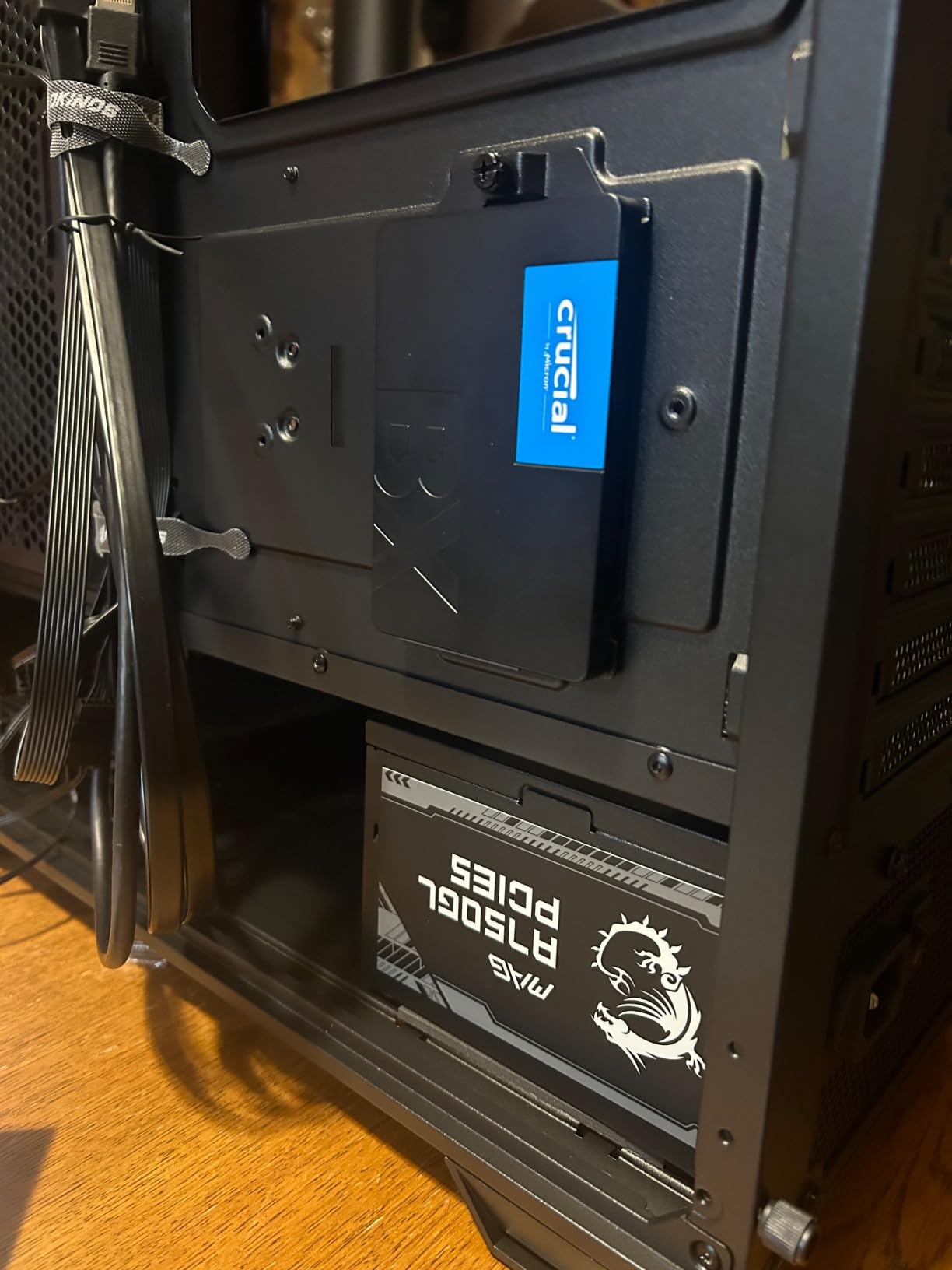 Okinos Genuine Walnut Wood PC Case, Support 360mm Radiator on Top, Pre-Installed 4 x 120mm PWM Fans ATX Case, Type-C Port, Magnetic Tempered Glass Side Panel, Black Computer Case, Cypress 7 customer photo 2