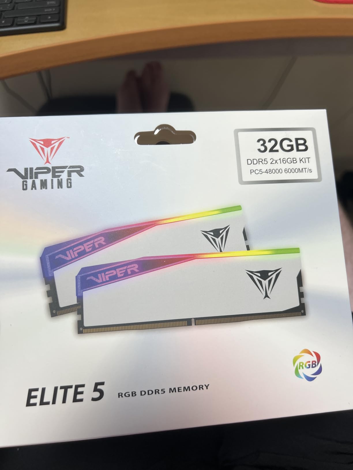 Patriot Viper Elite 5 RGB DDR5 RAM 32GB (2X16GB) 6000MT/s CL30 RGB Memory customer photo 1