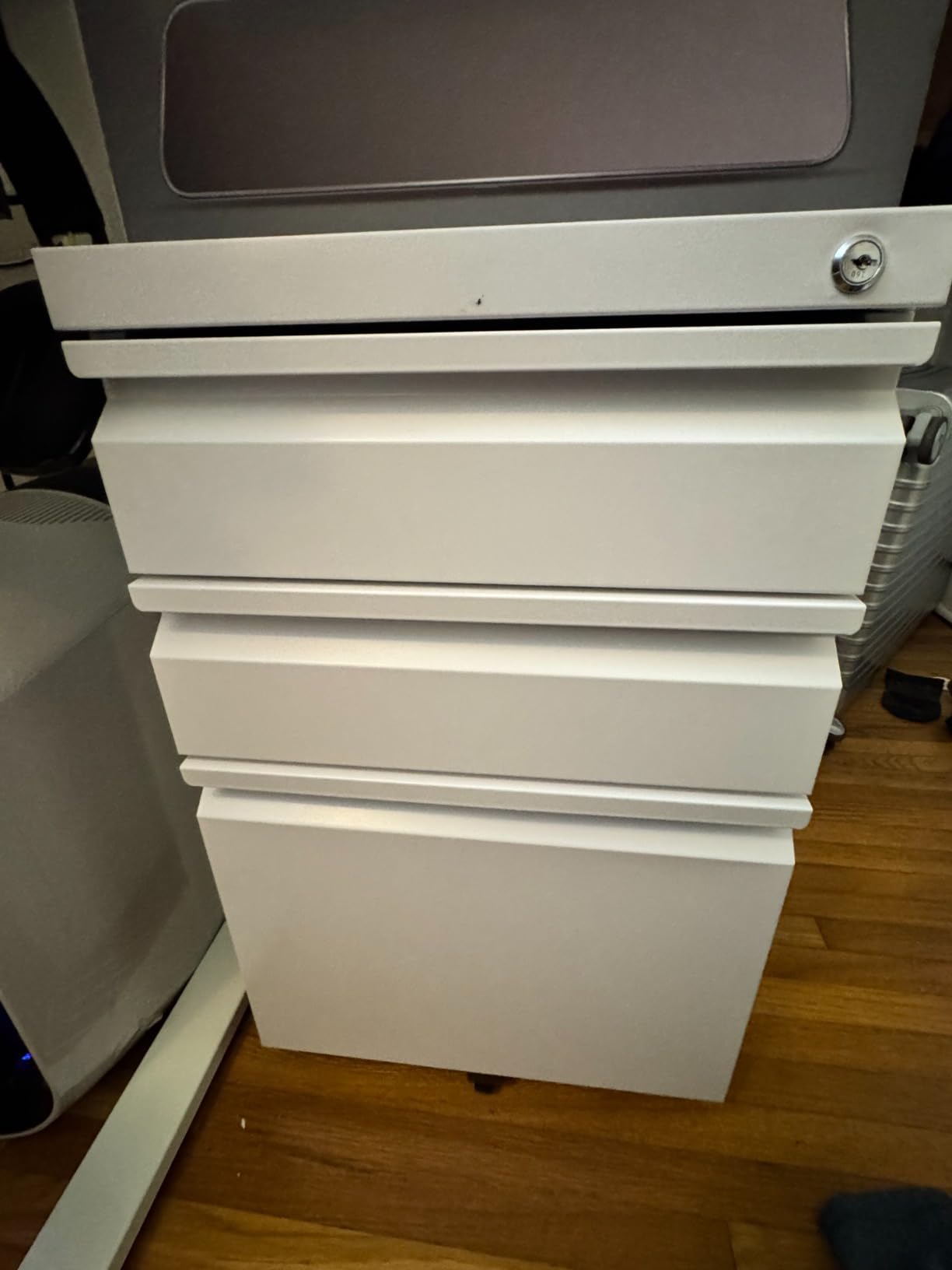 INTERGREAT 4 Drawer File Cabinet, White Lateral File Cabinet with Lock, 28