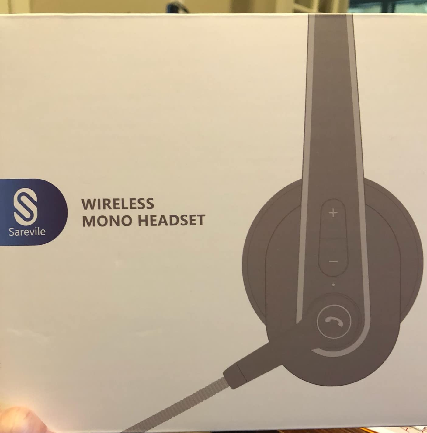 Sarevile Bluetooth Headset with USB Dongle for Computer, Single-Ear Wireless Headset with Noise Cancelling Microphone for Office & Truckers, Bluetooth V5.2 with Mute Button for Work customer photo 1
