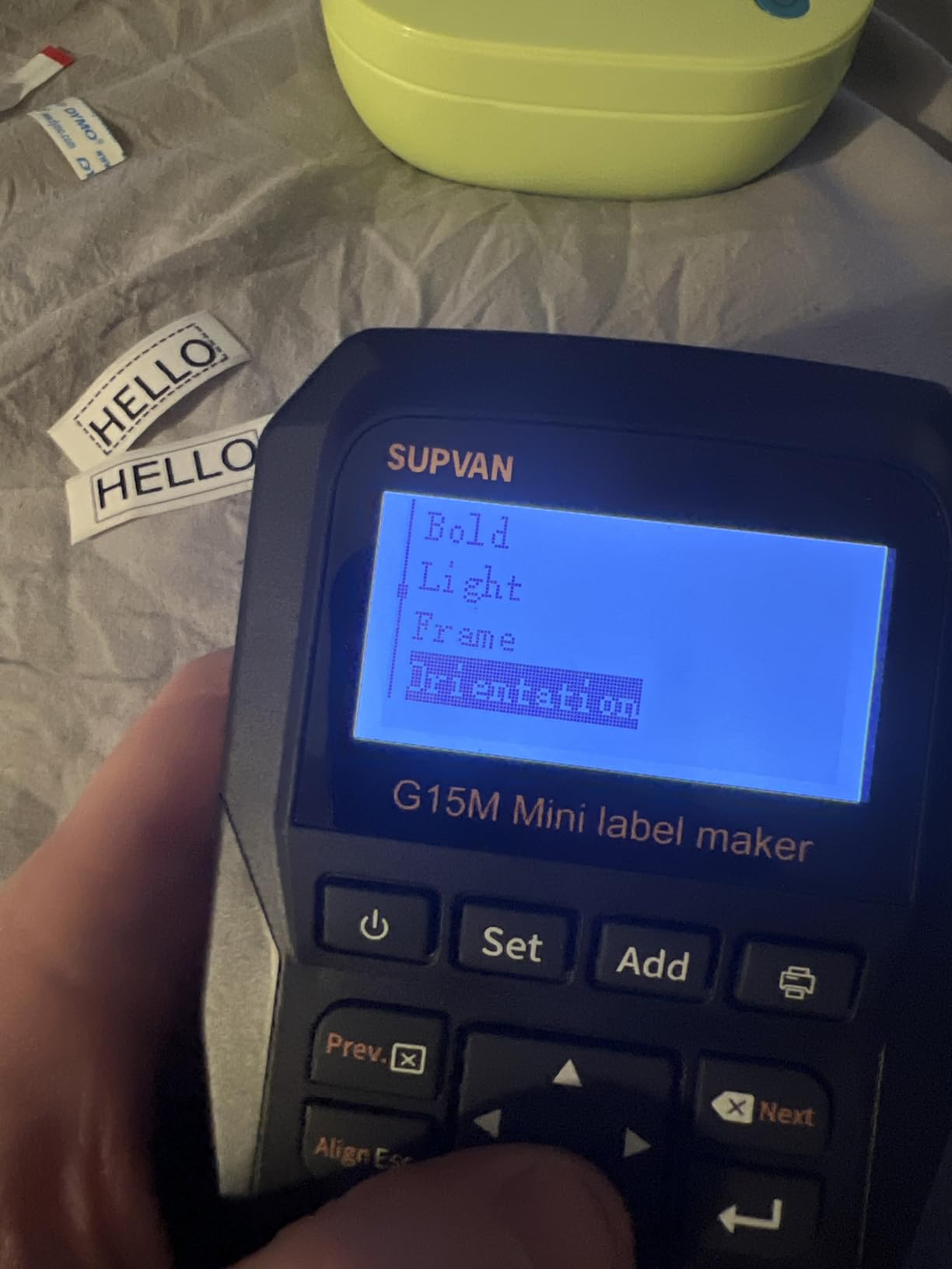 SUPVAN G15M Mini Portable Label Maker Machine with Heat Shrink Tube customer photo 1