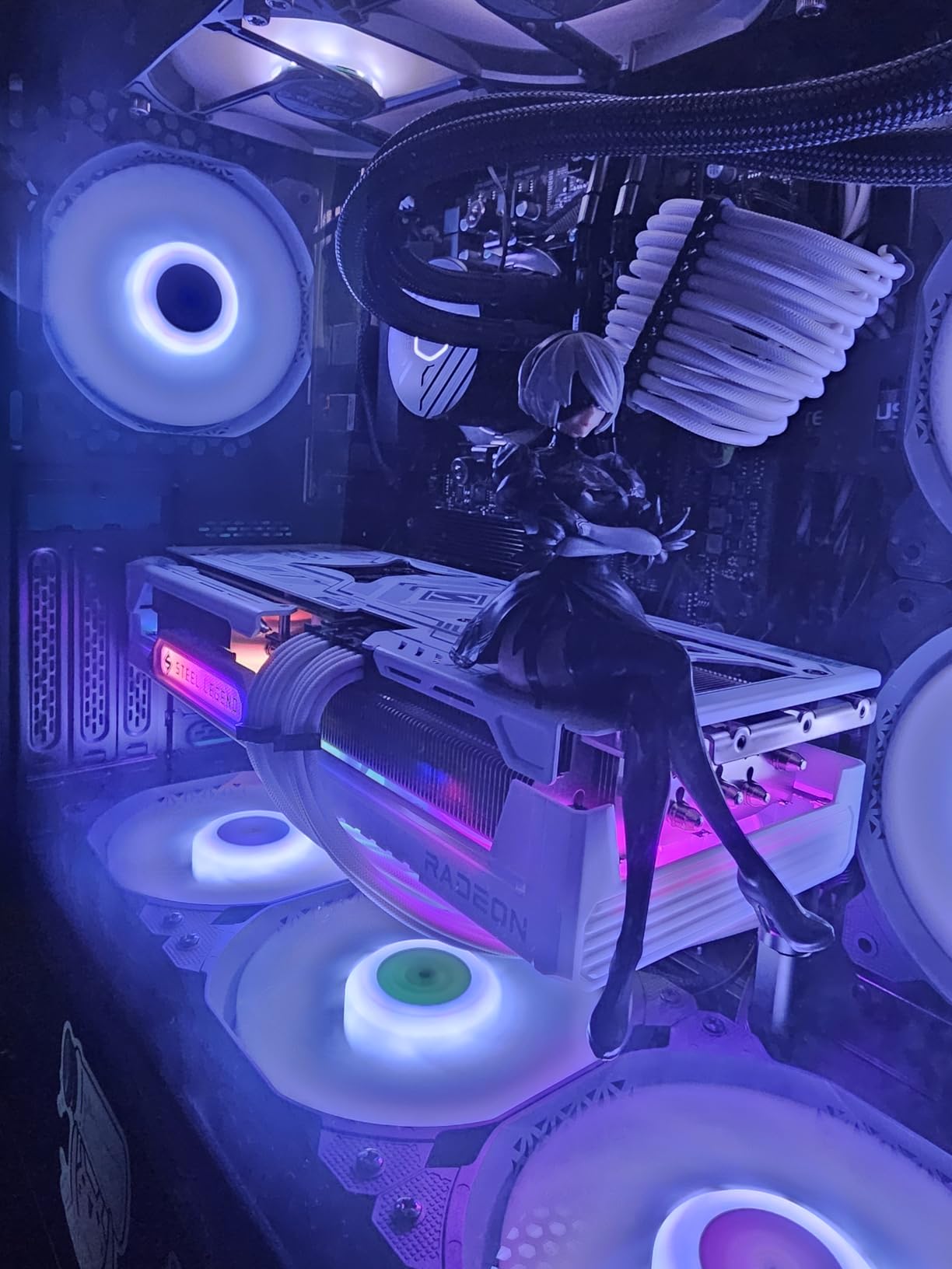 ASRock Radeon RX 9070 XT Steel Legend 16GB Graphics Card, AMD RDNA 4 Architecture, 2970 MHz, GDDR6, PCIe 5.0, Triple Fans, Polychrome SYNC, Reinforced Metal Frame, DisplayPort 2.1a, HDMI 2.1b customer photo 2