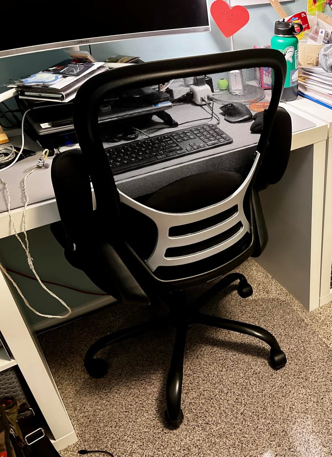 HYLONE 400lb Office Chair Big and Tall,Desk Chair with Lumbar Support,Black customer photo 2