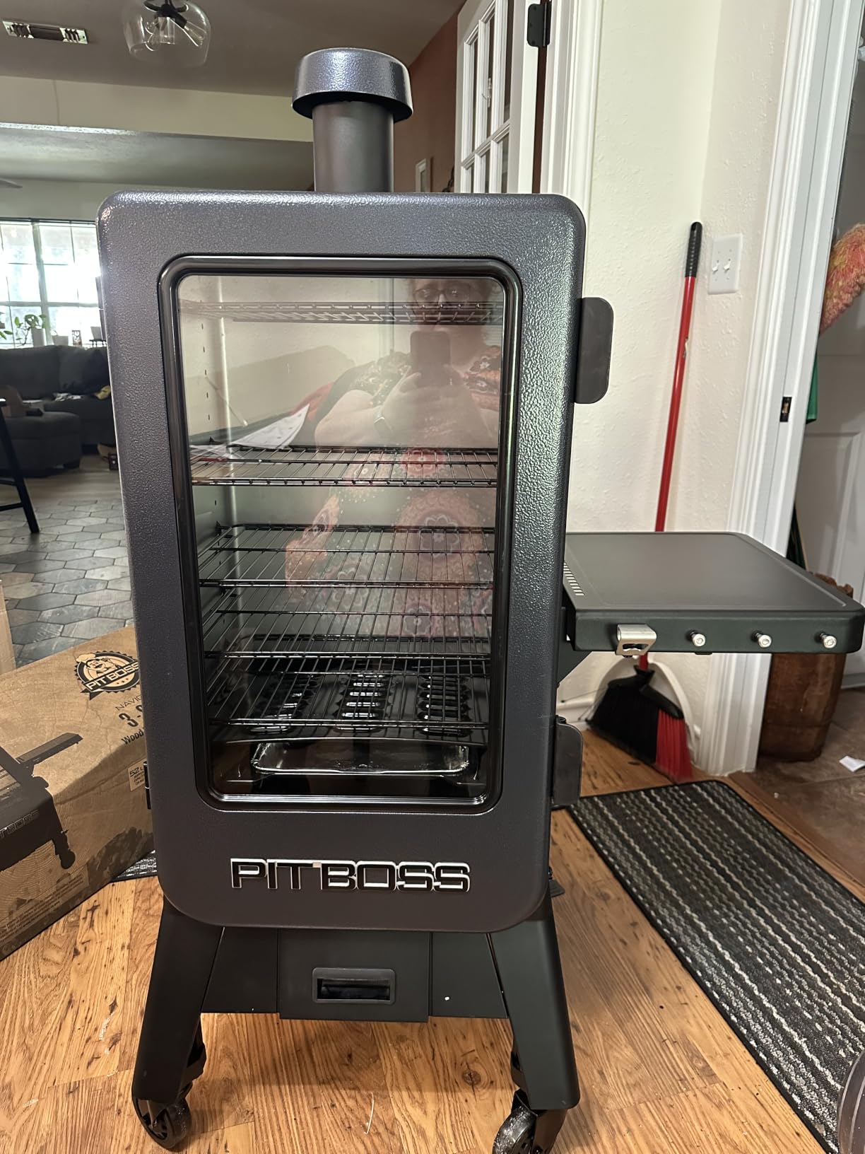 Pit Boss Navigator 6-Series WiFi & Bluetooth Wood Pellet Vertical Smoker with LCD Digital Controller, 2,224-Sq. In. 5-Rack Cooking Space, 130°F to 420°F TempRange, Meat Probe, 75 lb. Pellet Hopper customer photo 2