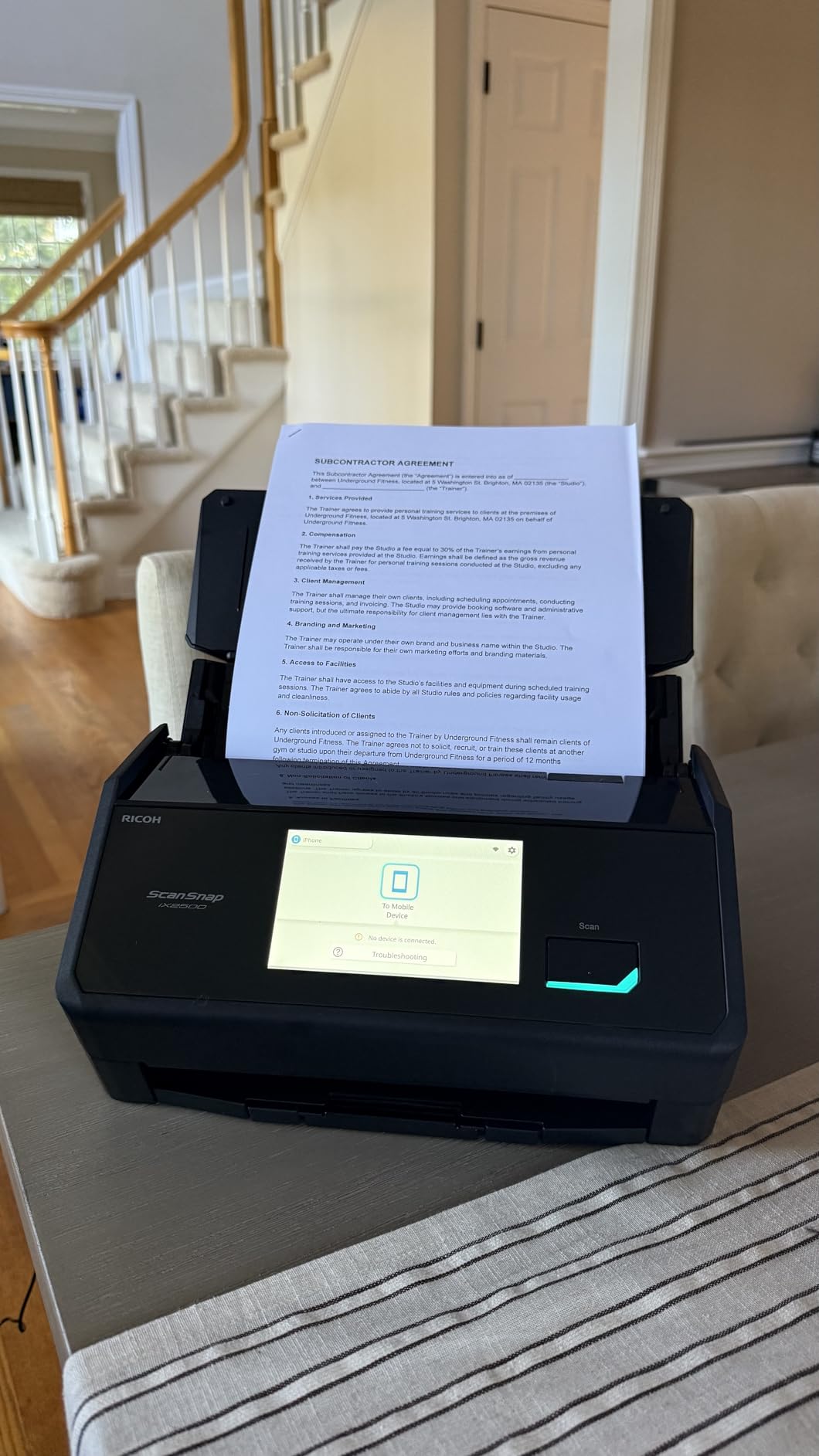 ScanSnap iX2500 Wireless or USB High-Speed Document Scanner, Black customer photo 1