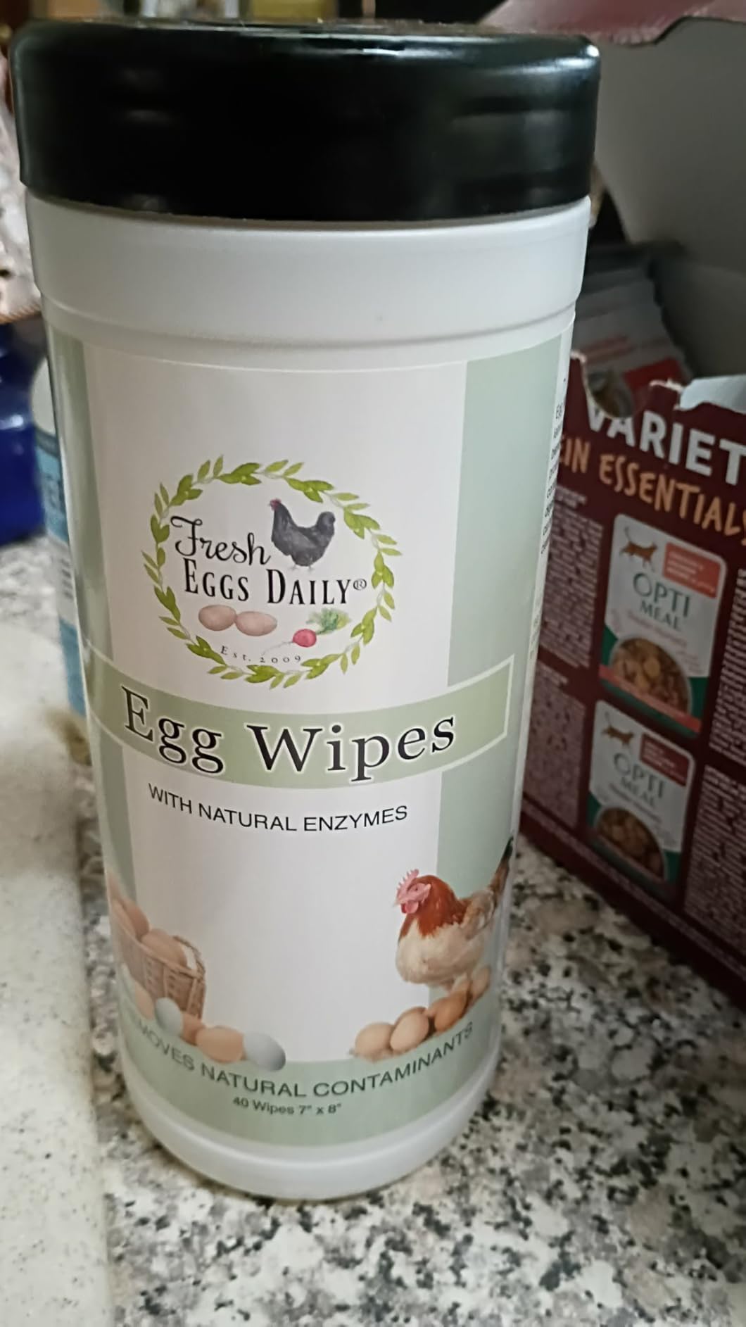 Fresh Eggs Daily Egg Wipes – Enzyme-Based Egg Cleaner for Backyard Chickens, No Rinse Needed, Natural Enzyme Formula – 40 Natural Cleaning Wipes customer photo 1