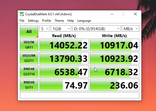 SIX NVME M.2 SSD 1TB - PCIe gen 5.0x4 X15000 M.2 2280, Seq. Speed Up to 14,300MB/s,AI Computering Gaming by Internal Solid State Hard Drive for Laptop/Desktop PC Nvme m2 PCIe 5 1TB with Heatsink customer photo 2