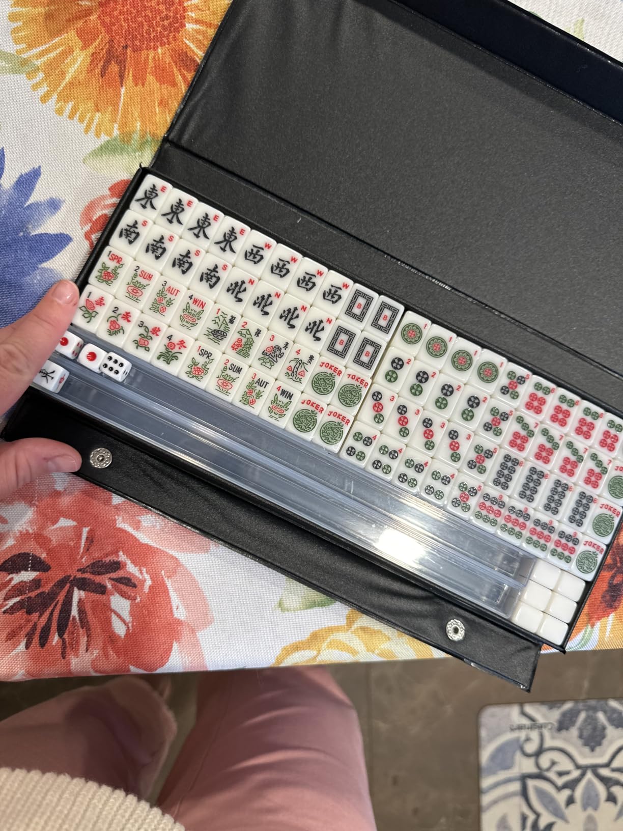 drizzle American Travel Mahjong Set Mini 20mm with Instructions - Portable 166 Tiles - for Beginners with 4PCS Racks 2 Pounds - Mah-Jong Game 麻将 customer photo 1
