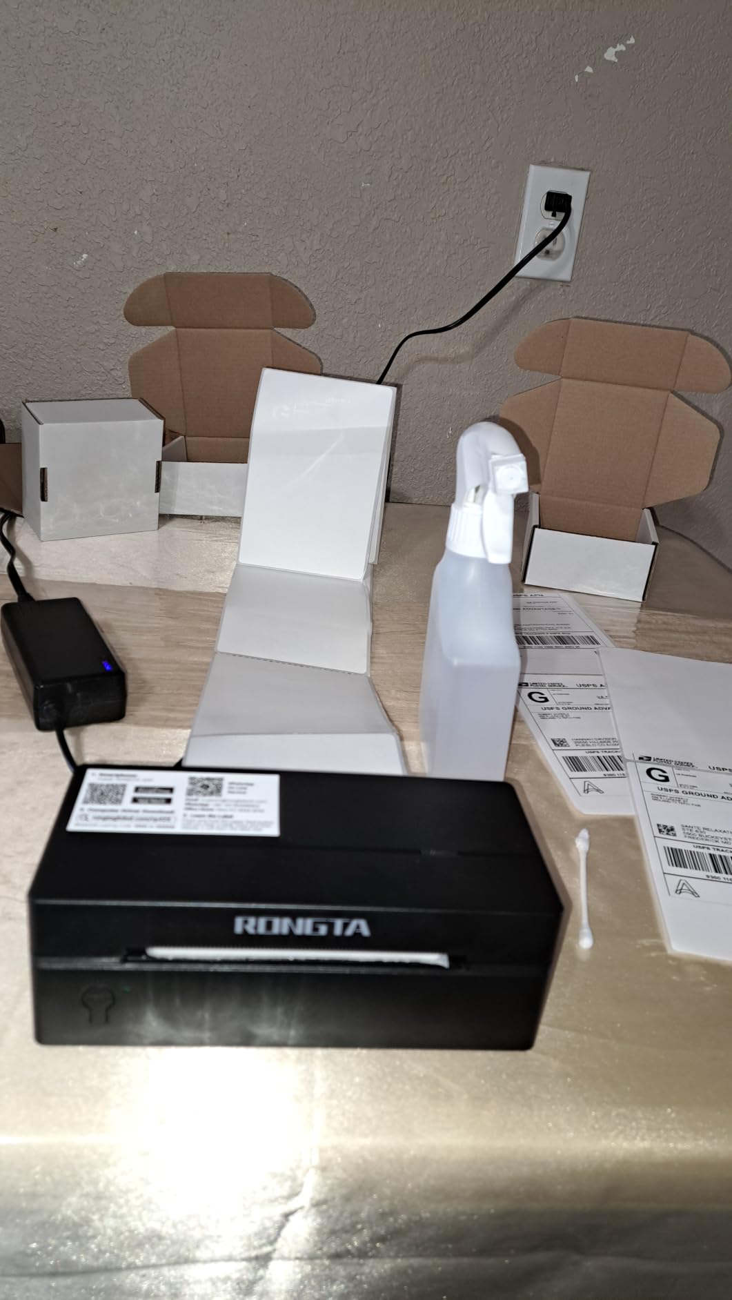 Rongta Bluetooth Shipping Label Printer, Wireless 4x6 Thermal Label Printer for Shipping Packages, Support Phones, Compatible with Windows macOS Android iOS for Small Business customer photo 2