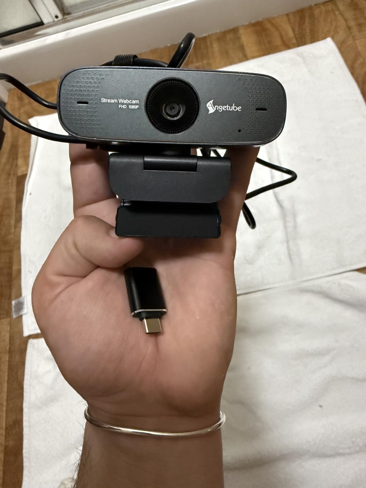 Angetube 1080P Webcam with Microphone, Autofocus Computer Caemra for PC customer photo 2