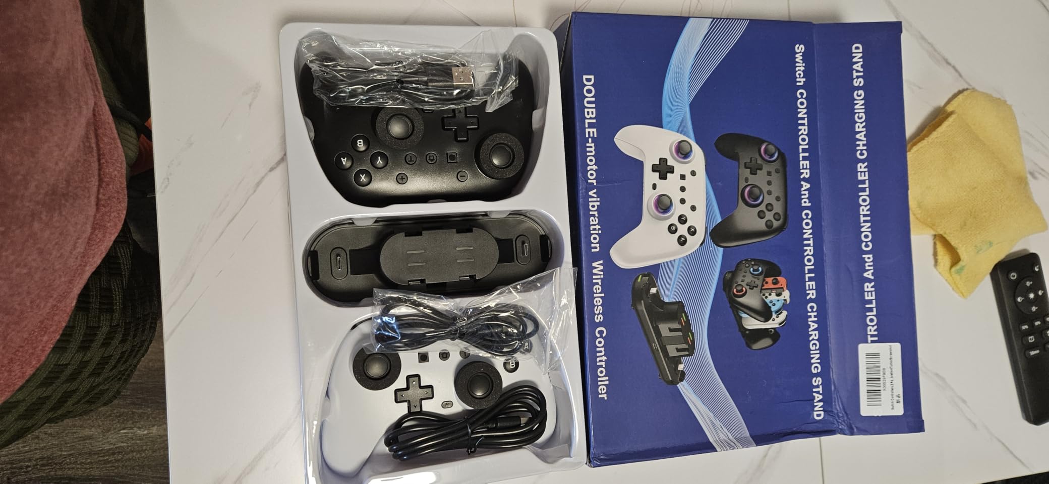 Switch Controllers 2 Pack with Charging Dock, Switch 2 Controller for Nintendo Switch/Switch 2/OLED/Lite, RGB Wireless Switch 2 Pro Controller with Wake up/6-Axis Gyro/Dual Vibration/Turbo/Screenshot customer photo 2