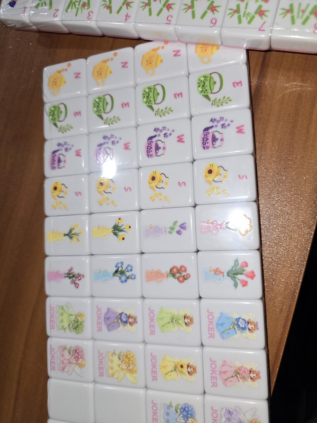 Portable Pink Mahjong Set 160 Premium Melamine Tiles, Engraved American Mahjong Game with Carrying Bag&3 Dice Compact 0.9” x 1.18” x 0.5” Tiles, Scuff‑Proof & Drop‑Resistant for Adults Family Travel customer photo 2
