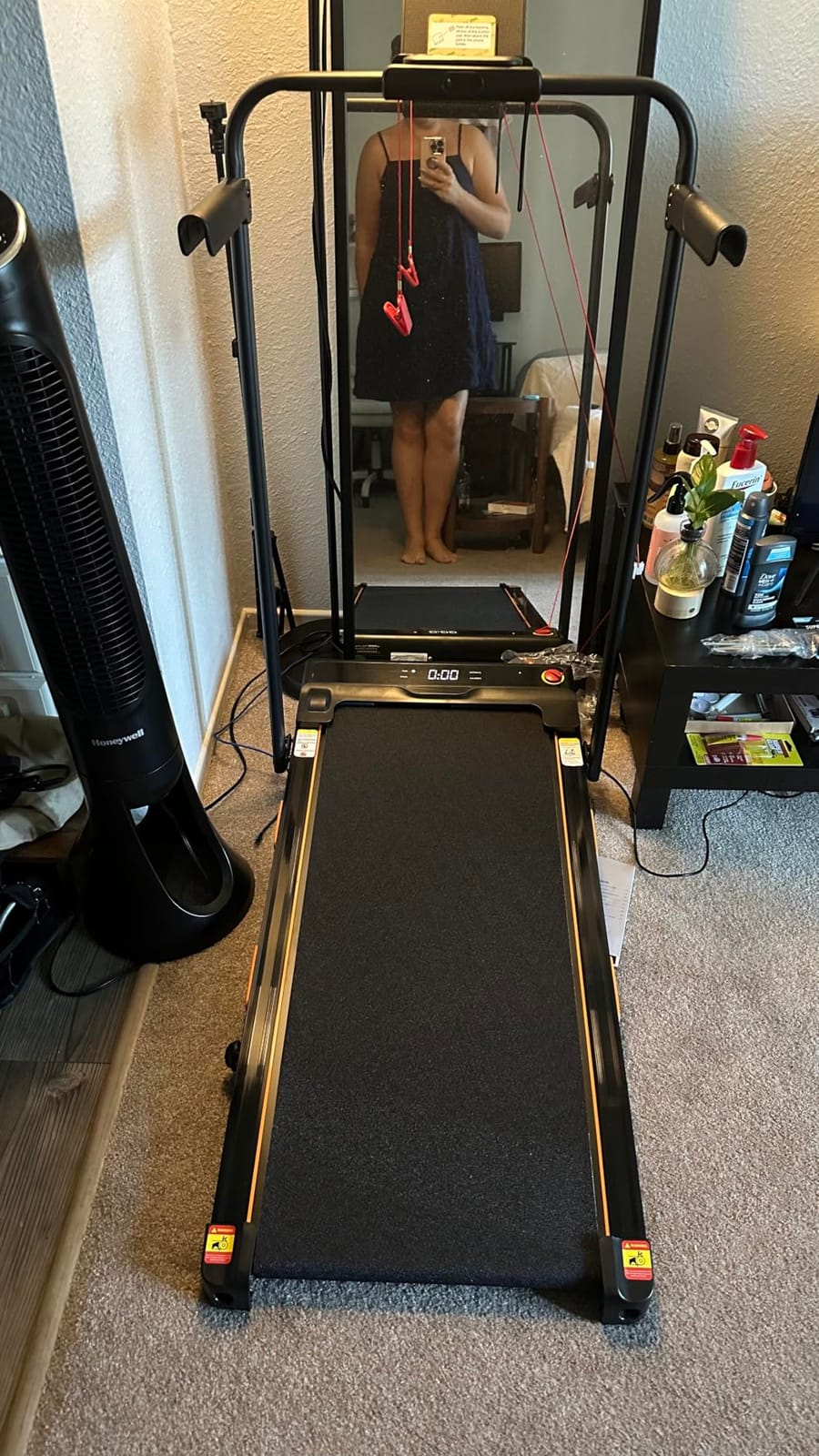 16% Incline Walking Pad Treadmill, 3-in-1 Under Desk Treadmill with Handles customer photo 1