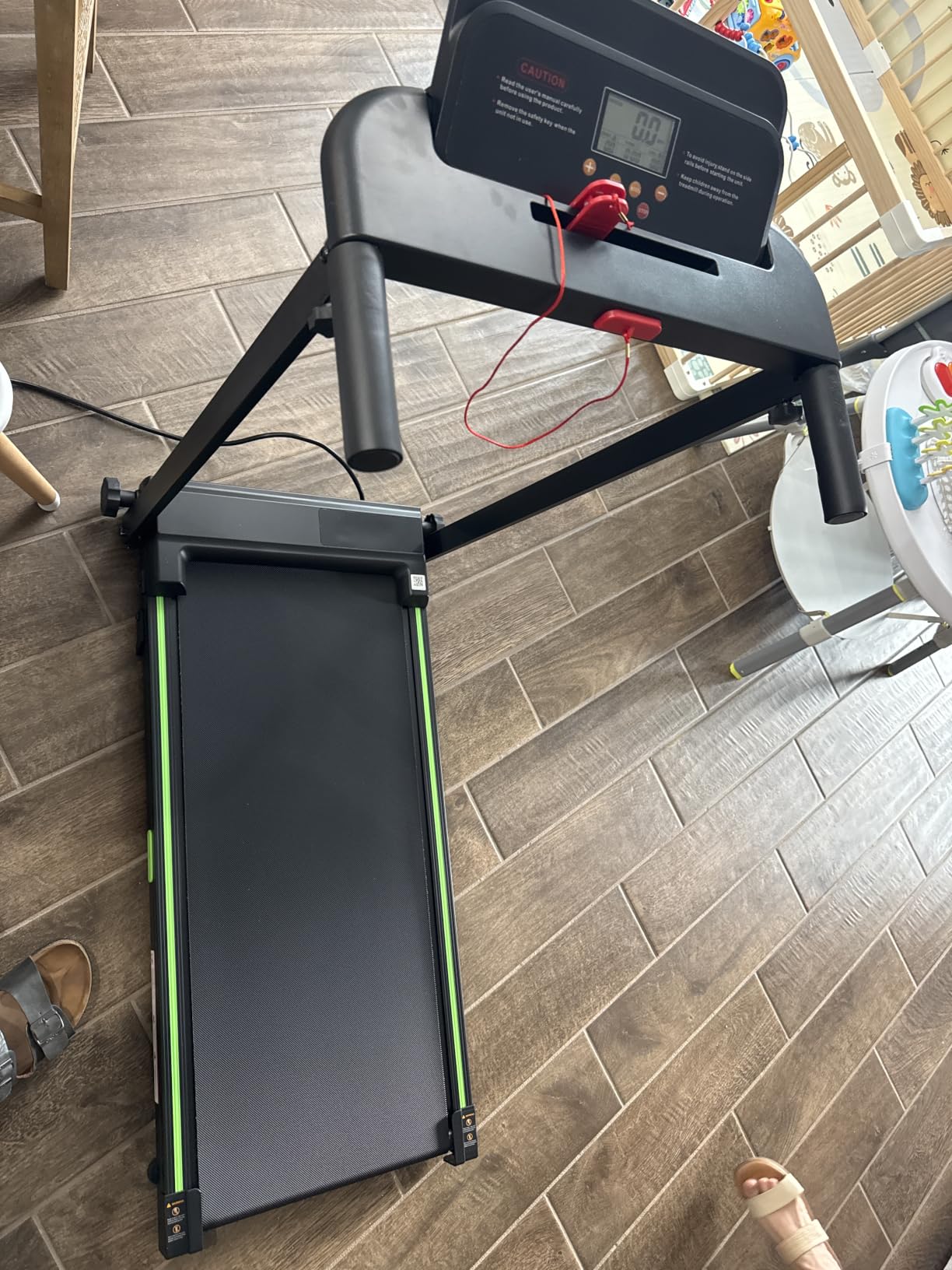 Treadmills for Home, Walking Pad with Incline, Caminadoras para Hacer Ejercicio, 0.6-6.2 MPH Portable Foldable Under Desk Caminadora, Eléctrica Casa Tredmill, Folding Compact Running Machine customer photo 2