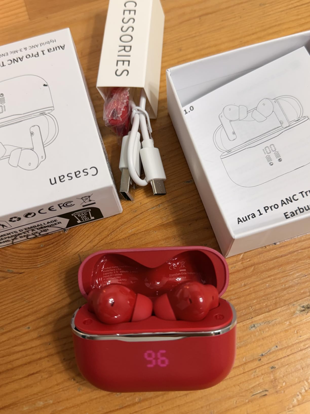 Active Noise Cancelling Ear Buds Wireless Earbuds HiFi Sound 60H Playtime customer photo 1