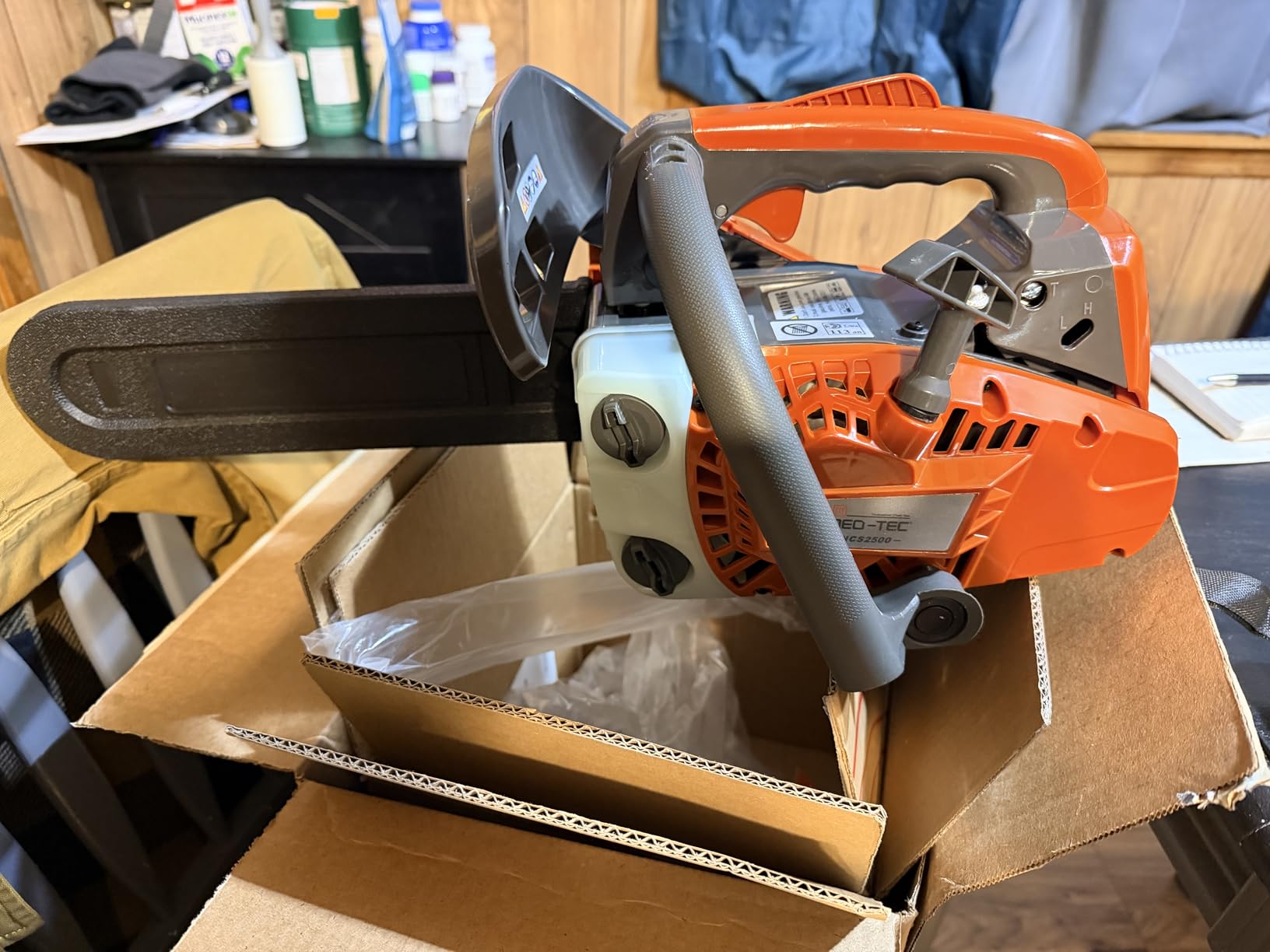NEO-TEC 62cc 20 Inch Gas Powered Chainsaw 2-Cycle Petrol 3.5HP Handheld Reliable Motosierra De Gasolina for Tree Pruning Wood Cutting Firewood Preparation and Yard Maintenance customer photo 1