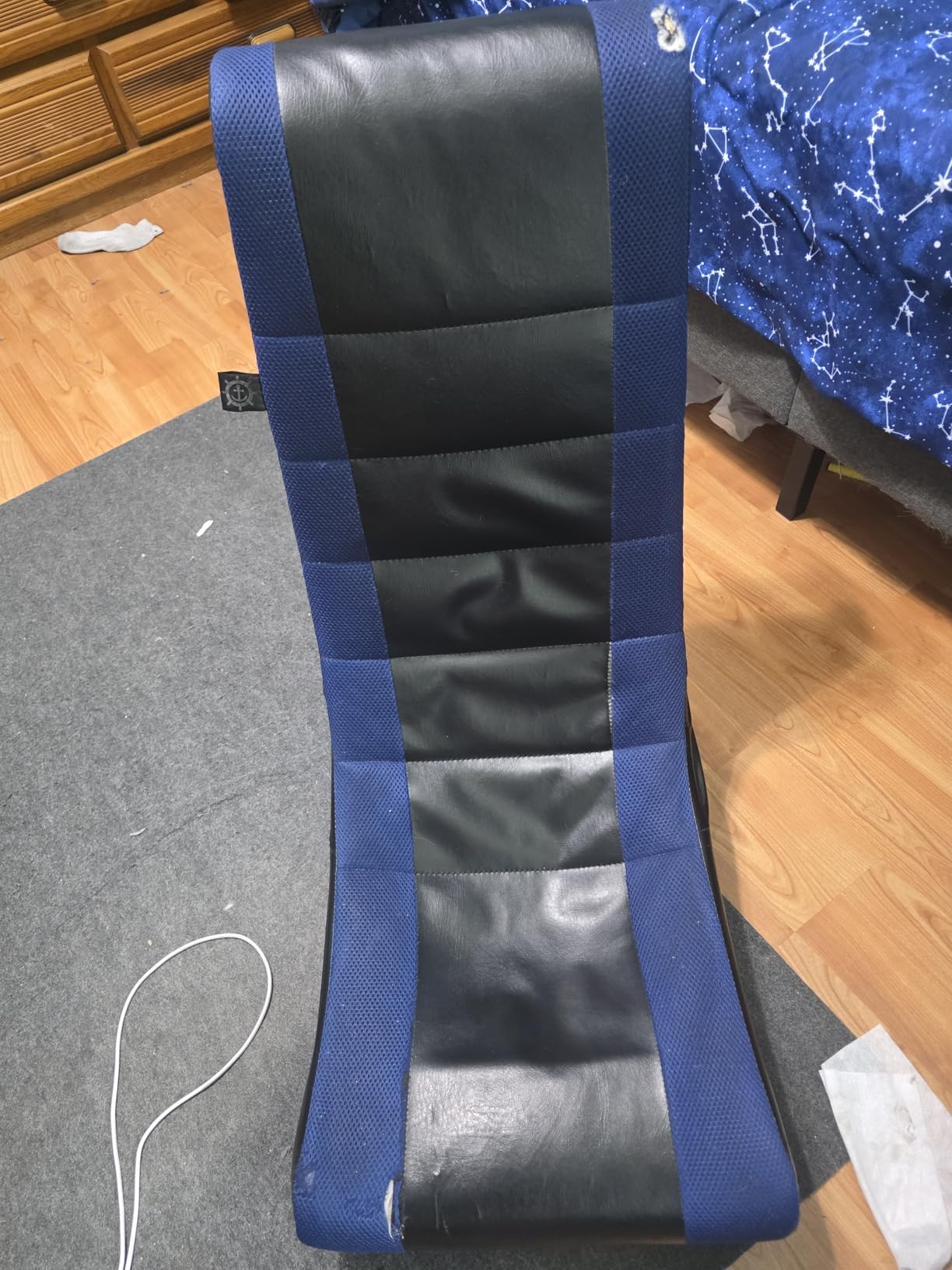 The Crew Furniture Cove Rocker Linen Gray, Floor Rocker Video Gaming Chair customer photo 2